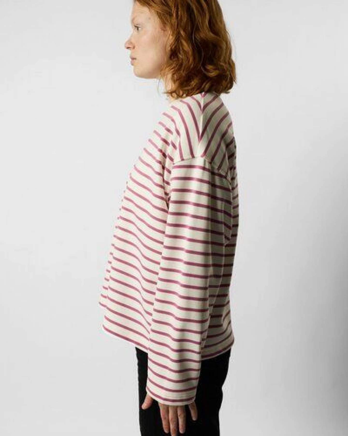 ettics STUDIO Classic Organic Crew Sweatshirt striped – Ansicht 2