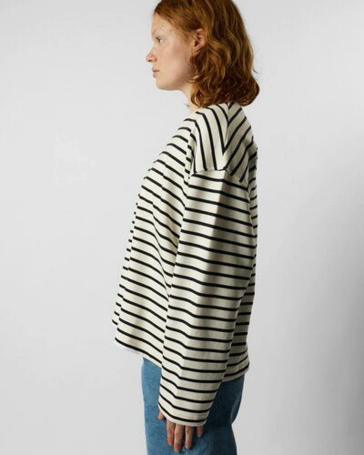 ettics STUDIO Classic Organic Crew Sweatshirt striped – Ansicht 2