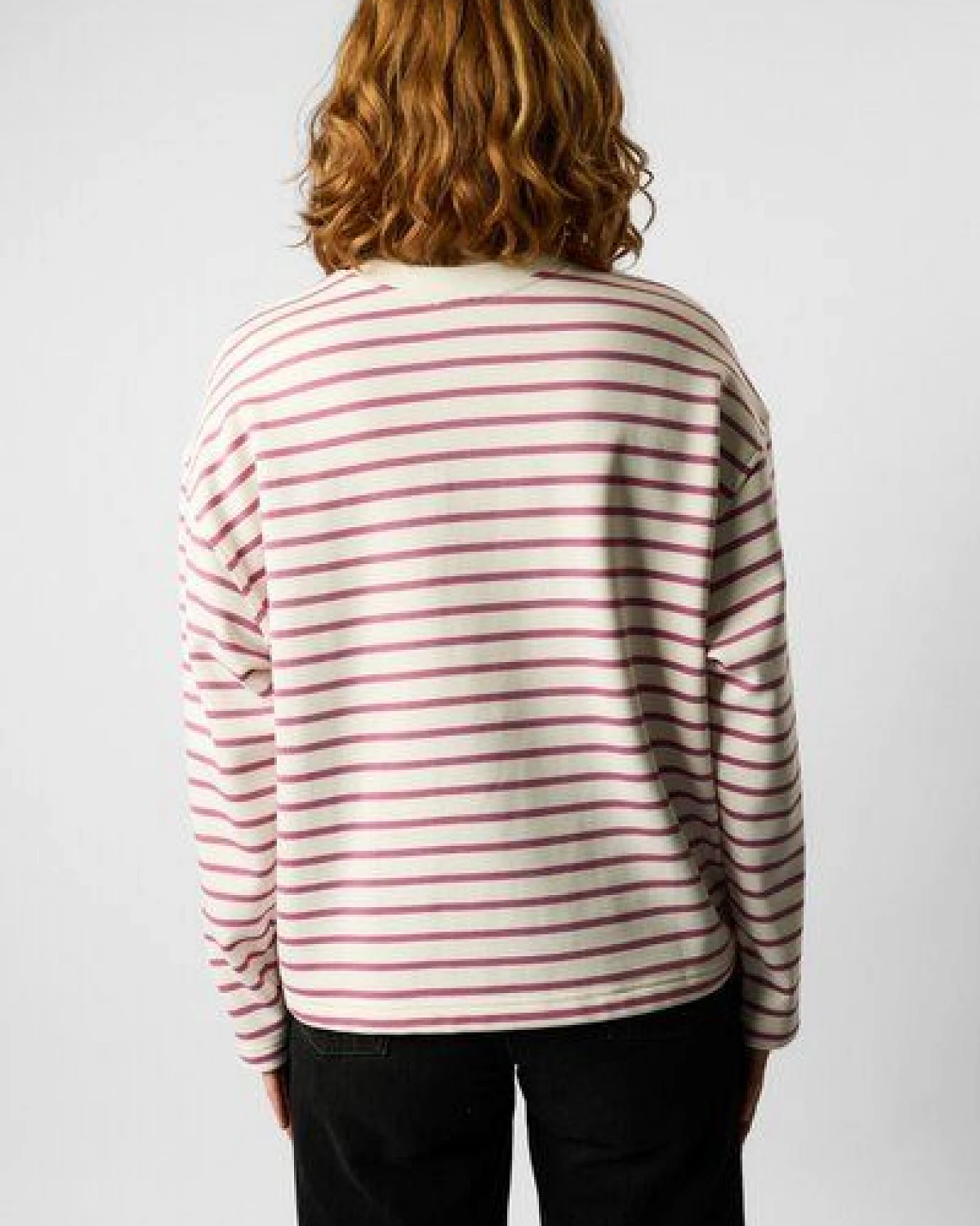 ettics STUDIO Classic Organic Crew Sweatshirt striped – Ansicht 3