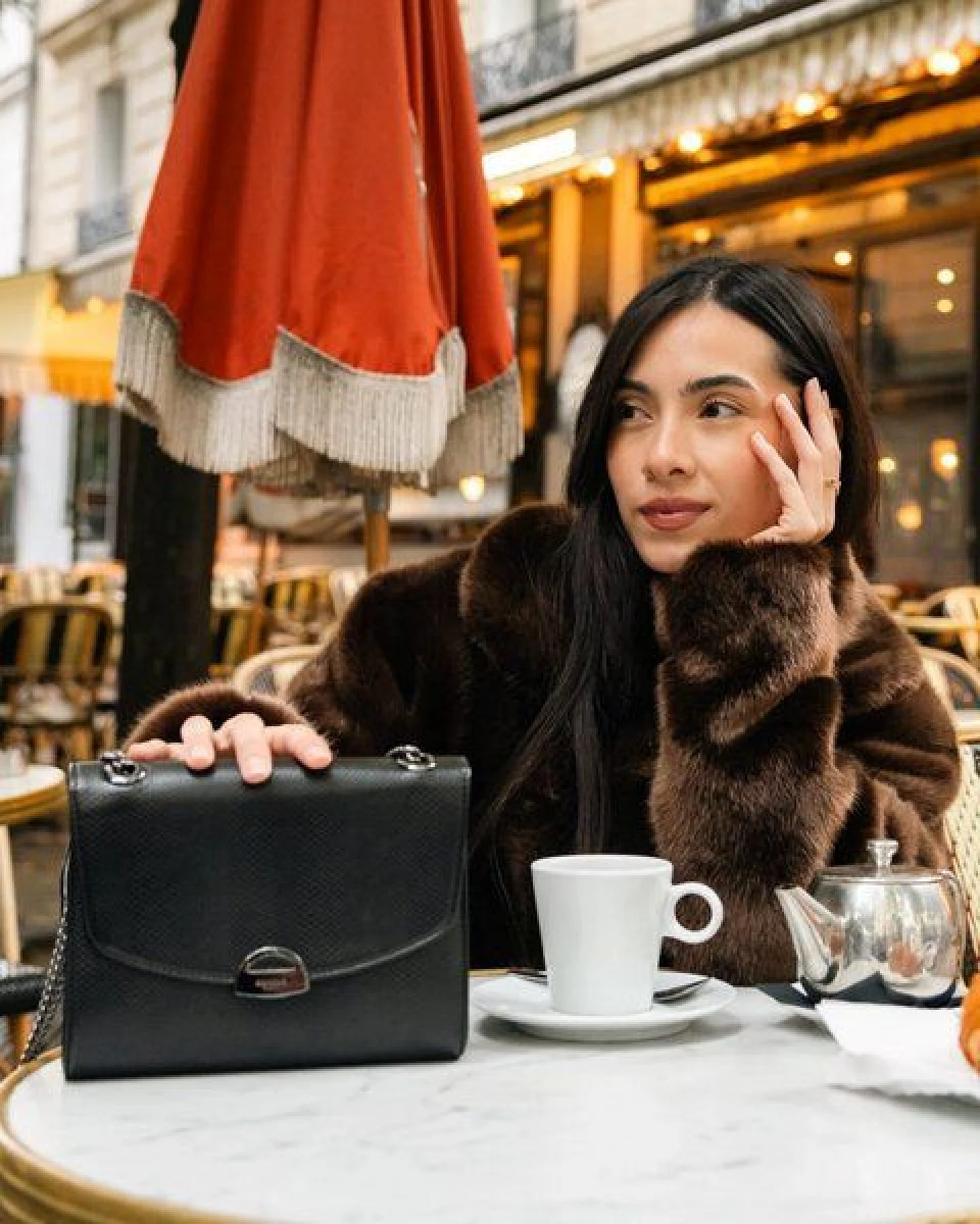 Ashoka Paris Mini Paname Uppeal Lézard Schwarz – Ansicht 3