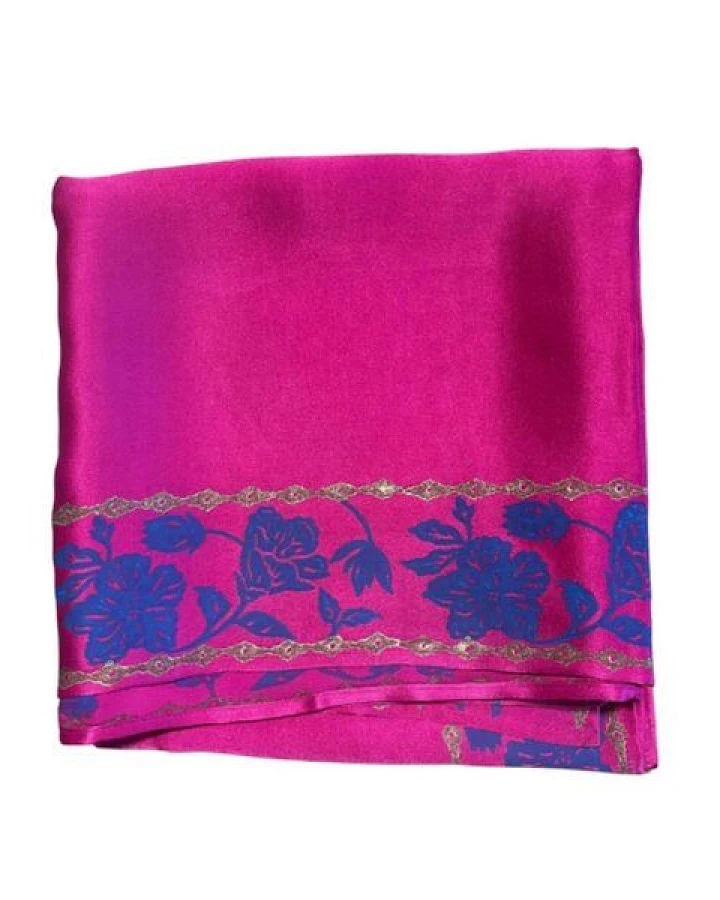 HeritageModa Maharani Pink Royal Seide Luxus-Quadratschal
