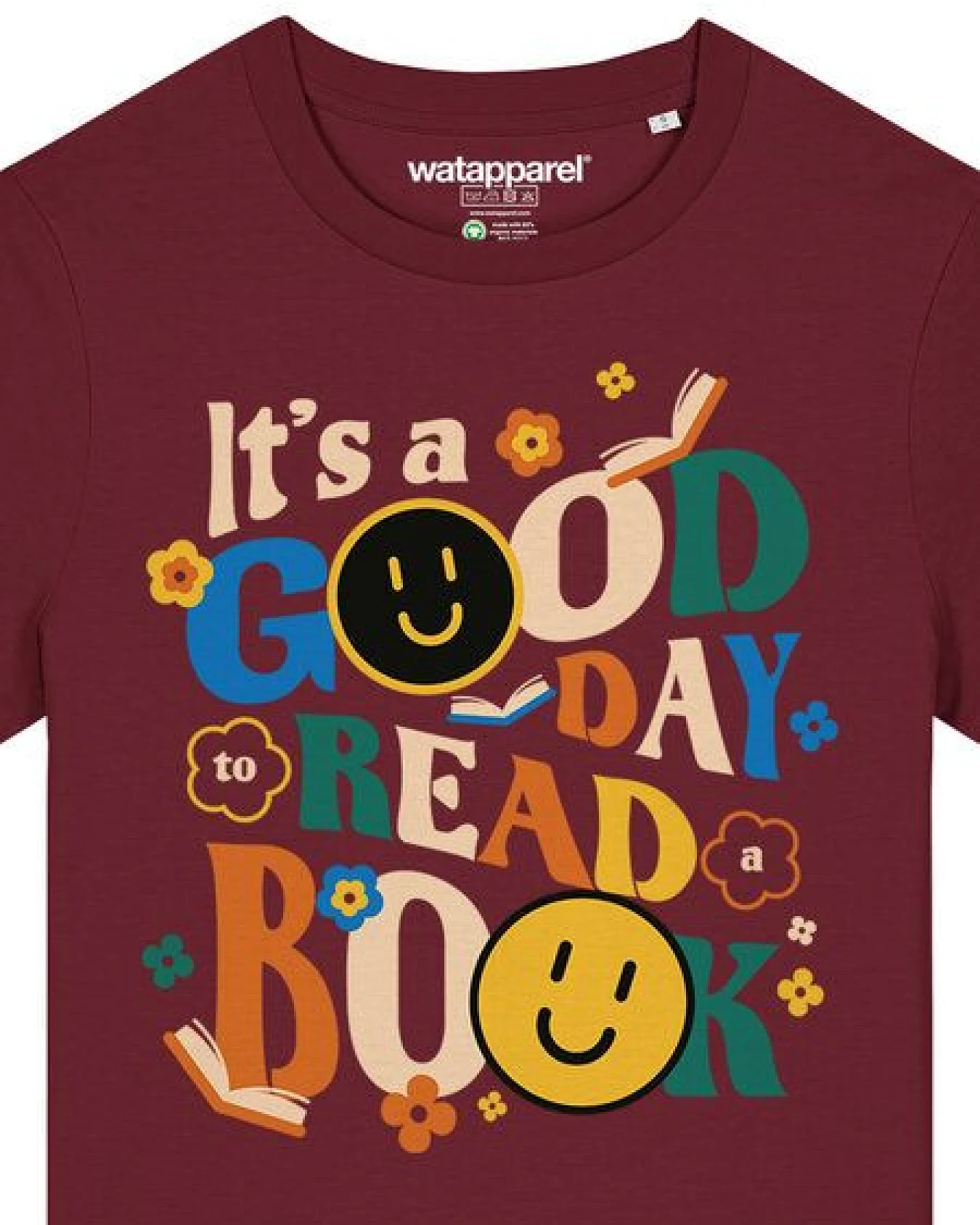 watapparel T-Shirt Frauen Good day to read a book – Ansicht 3