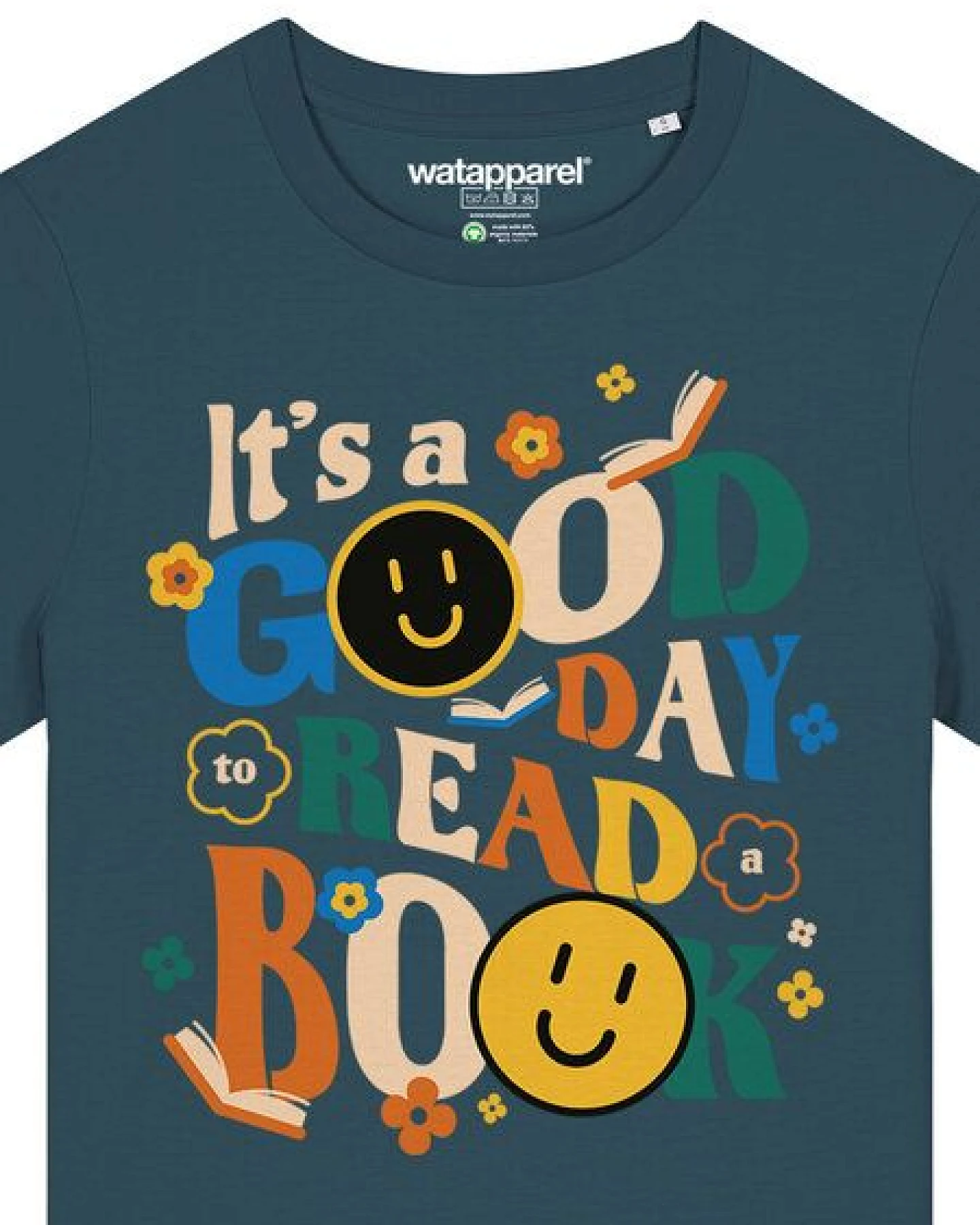 watapparel T-Shirt Frauen Good day to read a book – Ansicht 3