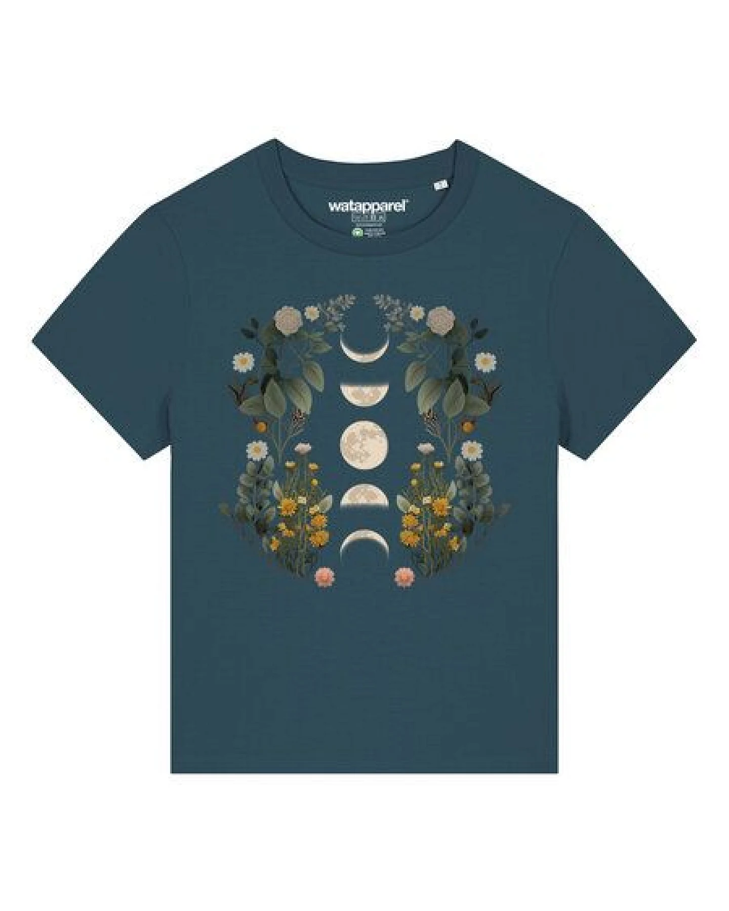 watapparel T-Shirt Frauen Moonphases & Flowers – Ansicht 2