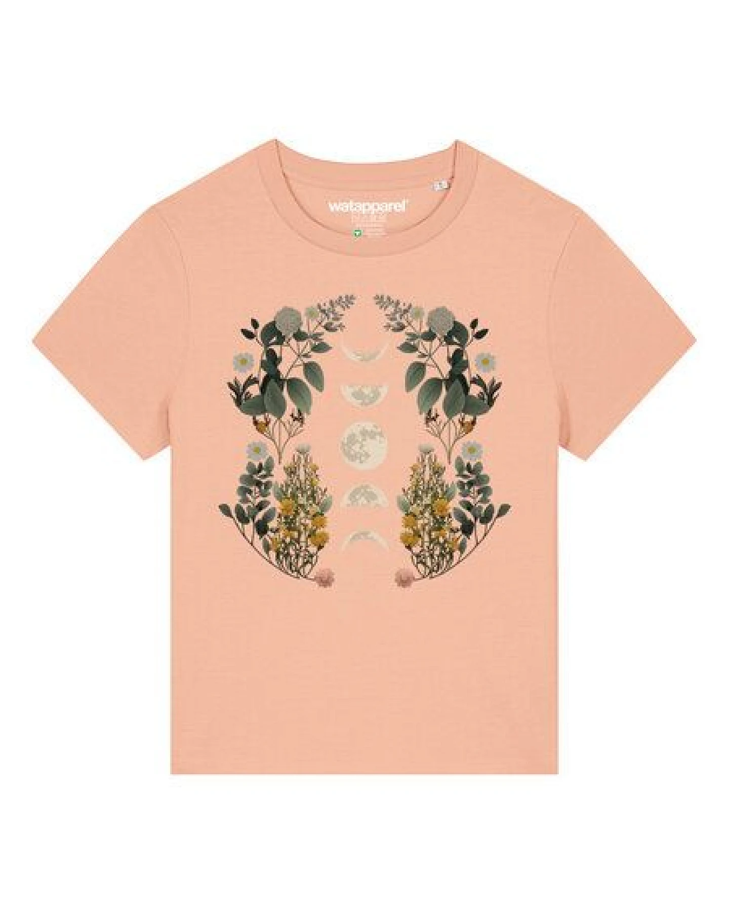 watapparel T-Shirt Frauen Moonphases & Flowers – Ansicht 2