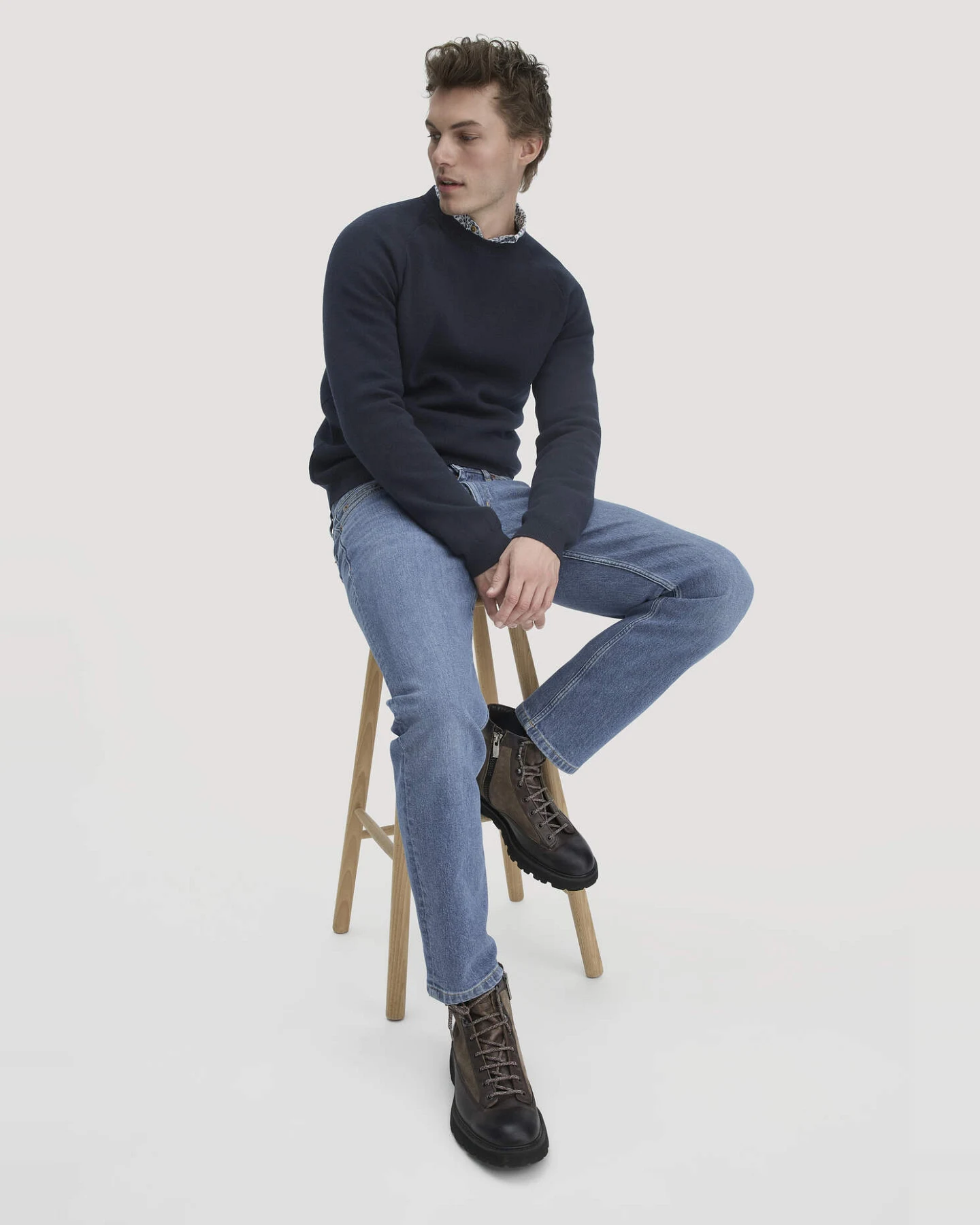 hessnatur Herren Jeans BEN Regular Straight aus Bio-Denim - blau - Größe 33/34 – Ansicht 4