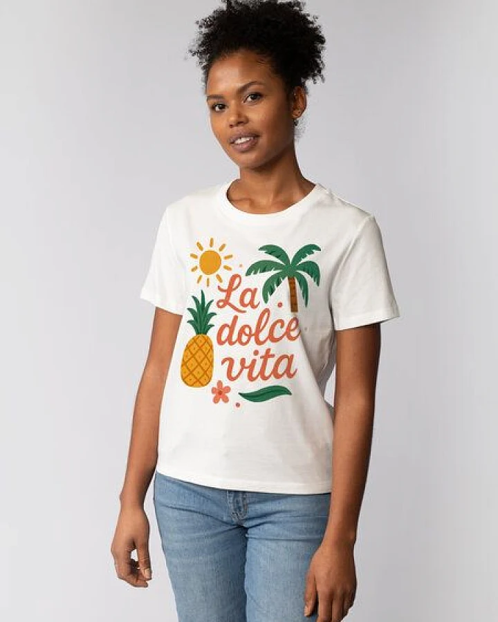 watapparel T-Shirt Frauen La dolce vita