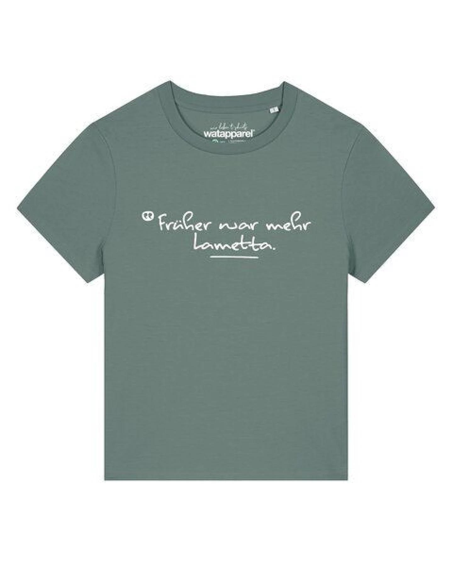 watapparel T-Shirt Frauen Früher war mehr Lametta – Ansicht 2