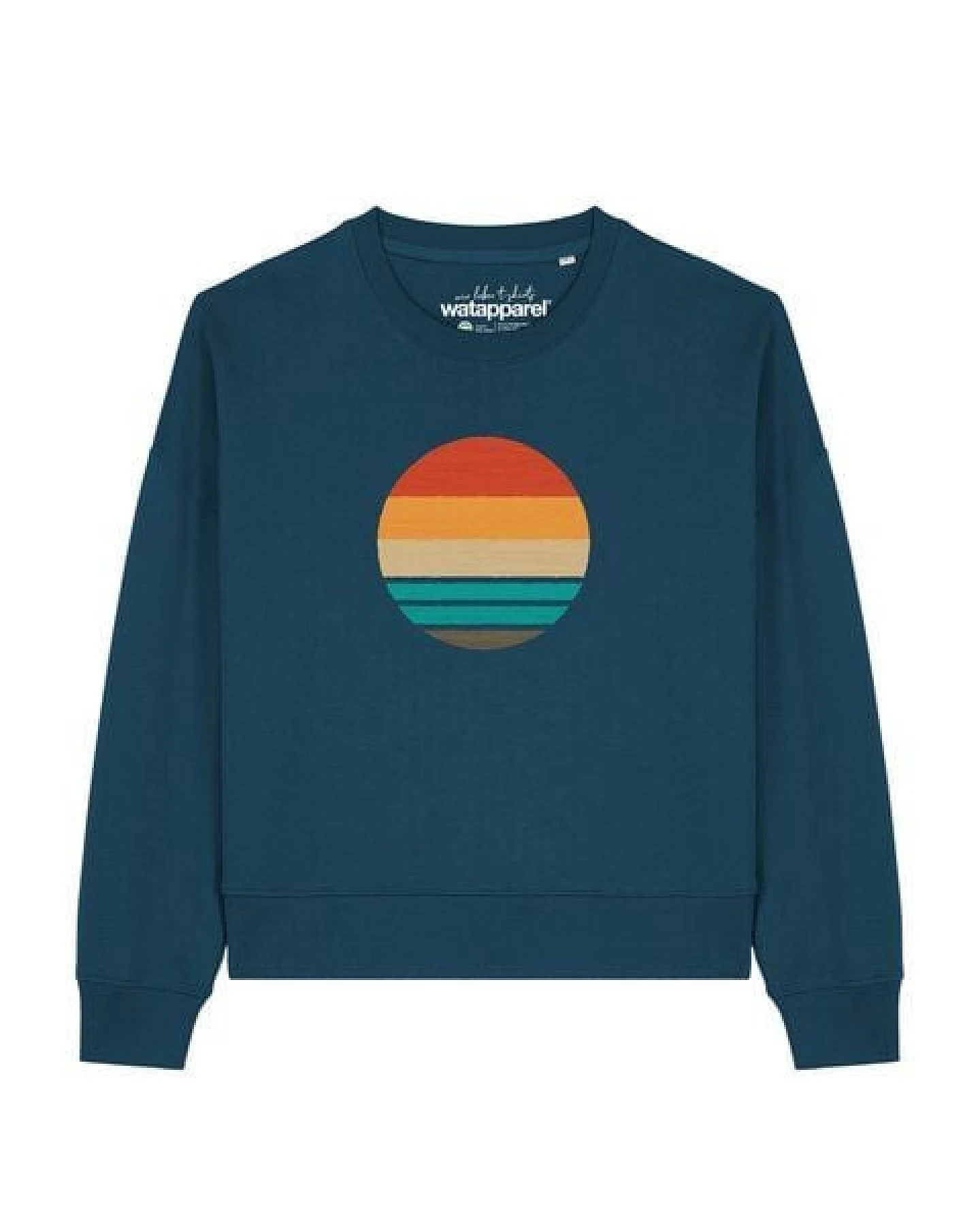 watapparel Sweatshirt Frauen Retro Sunset Ocean – Ansicht 2