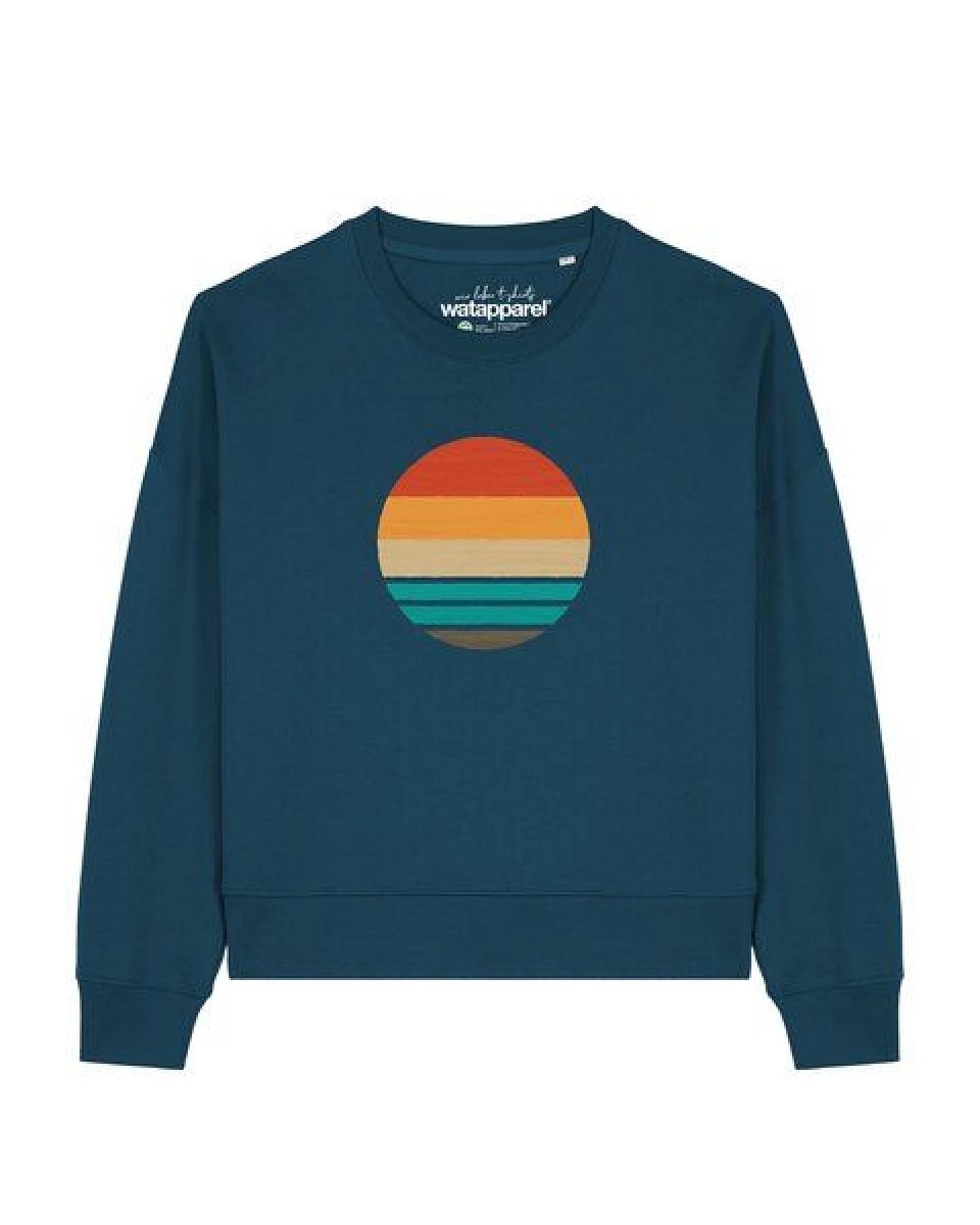 watapparel Sweatshirt Frauen Retro Sunset Ocean – Ansicht 2