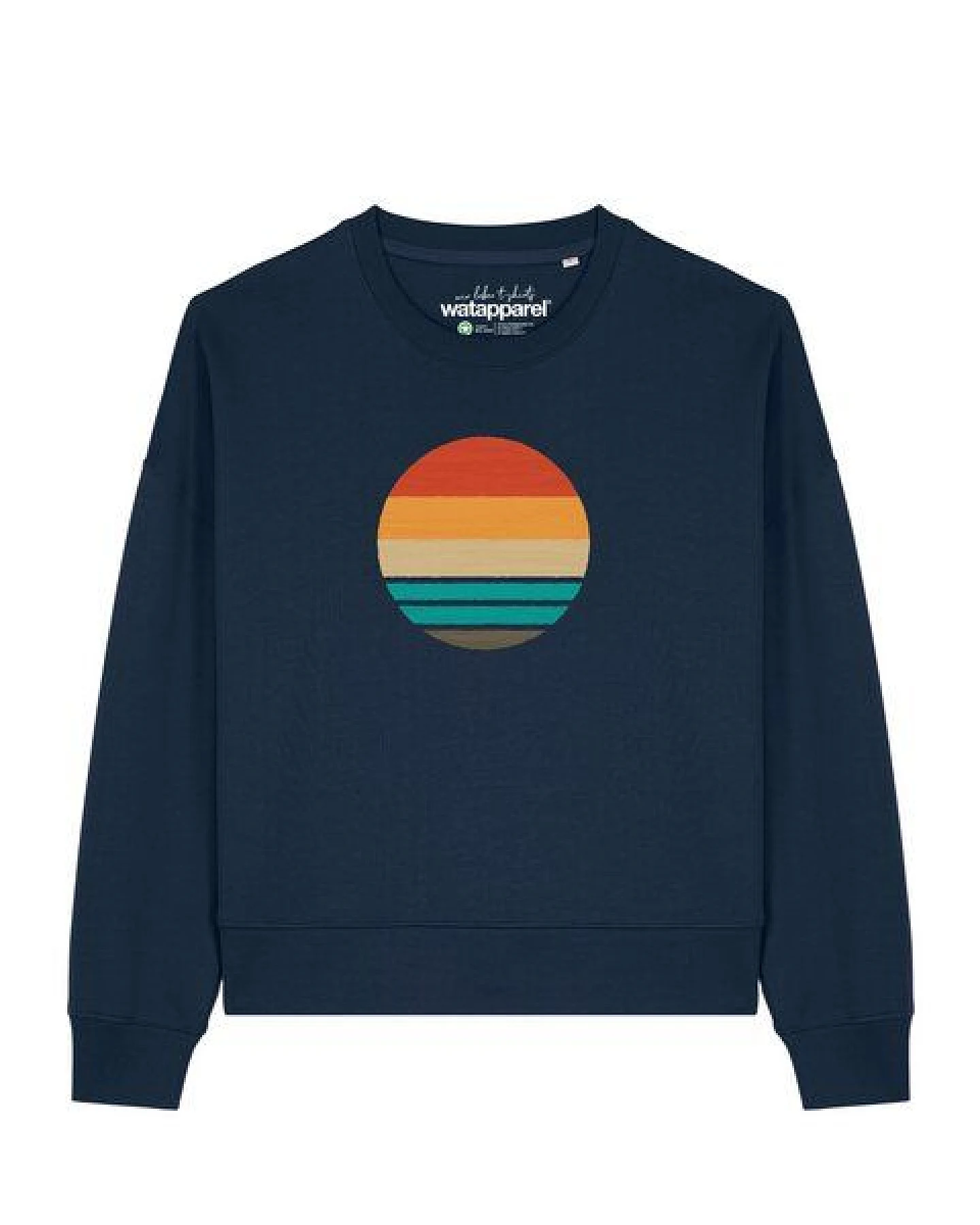 watapparel Sweatshirt Frauen Retro Sunset Ocean – Ansicht 2