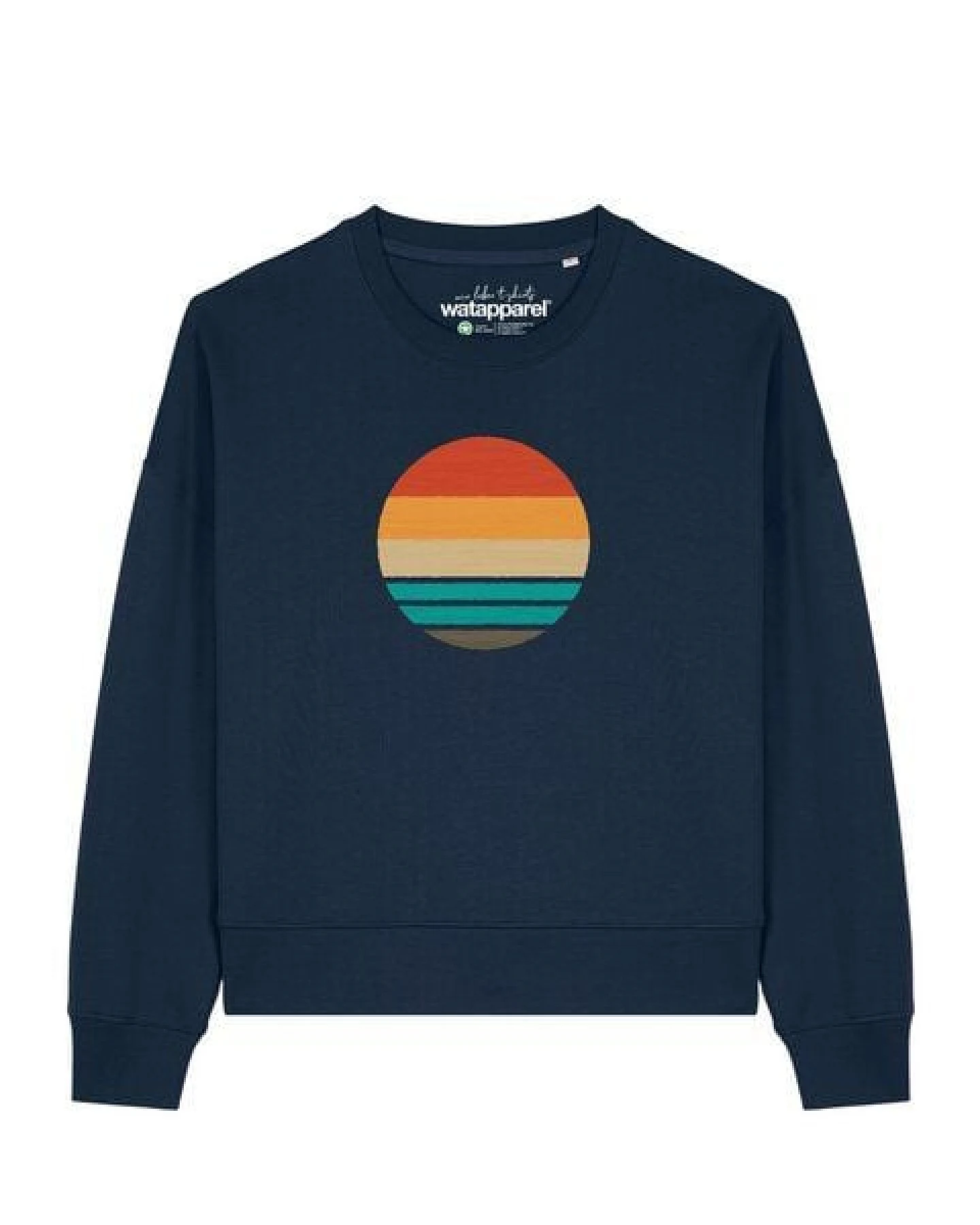 watapparel Sweatshirt Frauen Retro Sunset Ocean – Ansicht 2