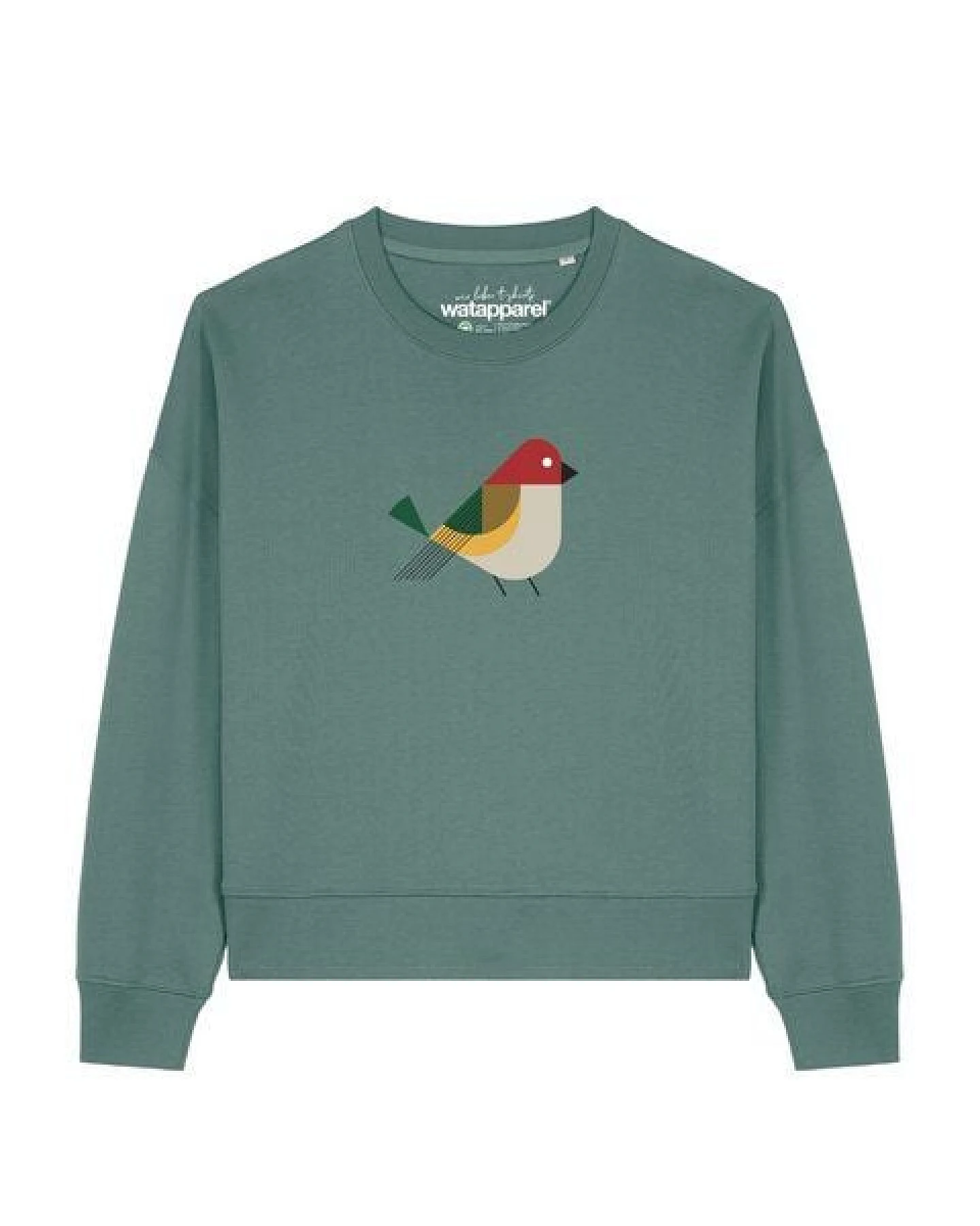 watapparel Sweatshirt Frauen Vogel – Ansicht 2