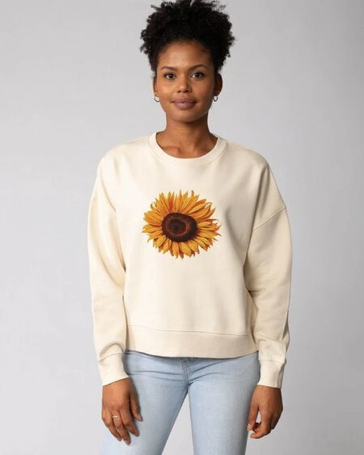 watapparel Sweatshirt Frauen Sonnenblume