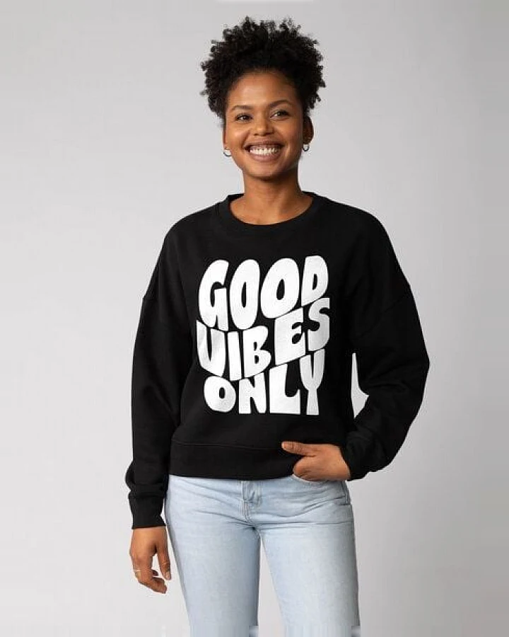 watapparel Sweatshirt Frauen Good vibes only