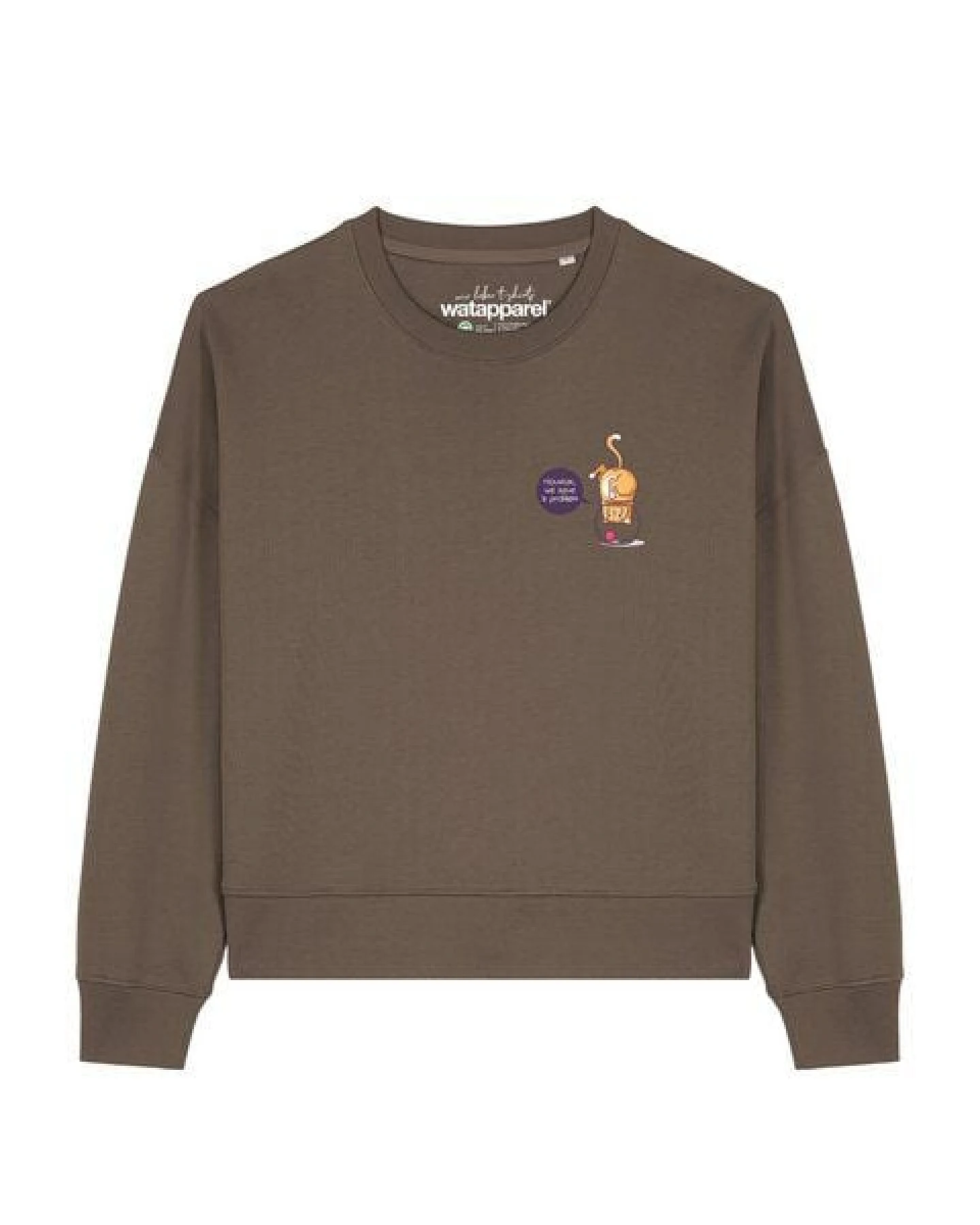 watapparel Sweatshirt Frauen Funny Cat – Ansicht 2