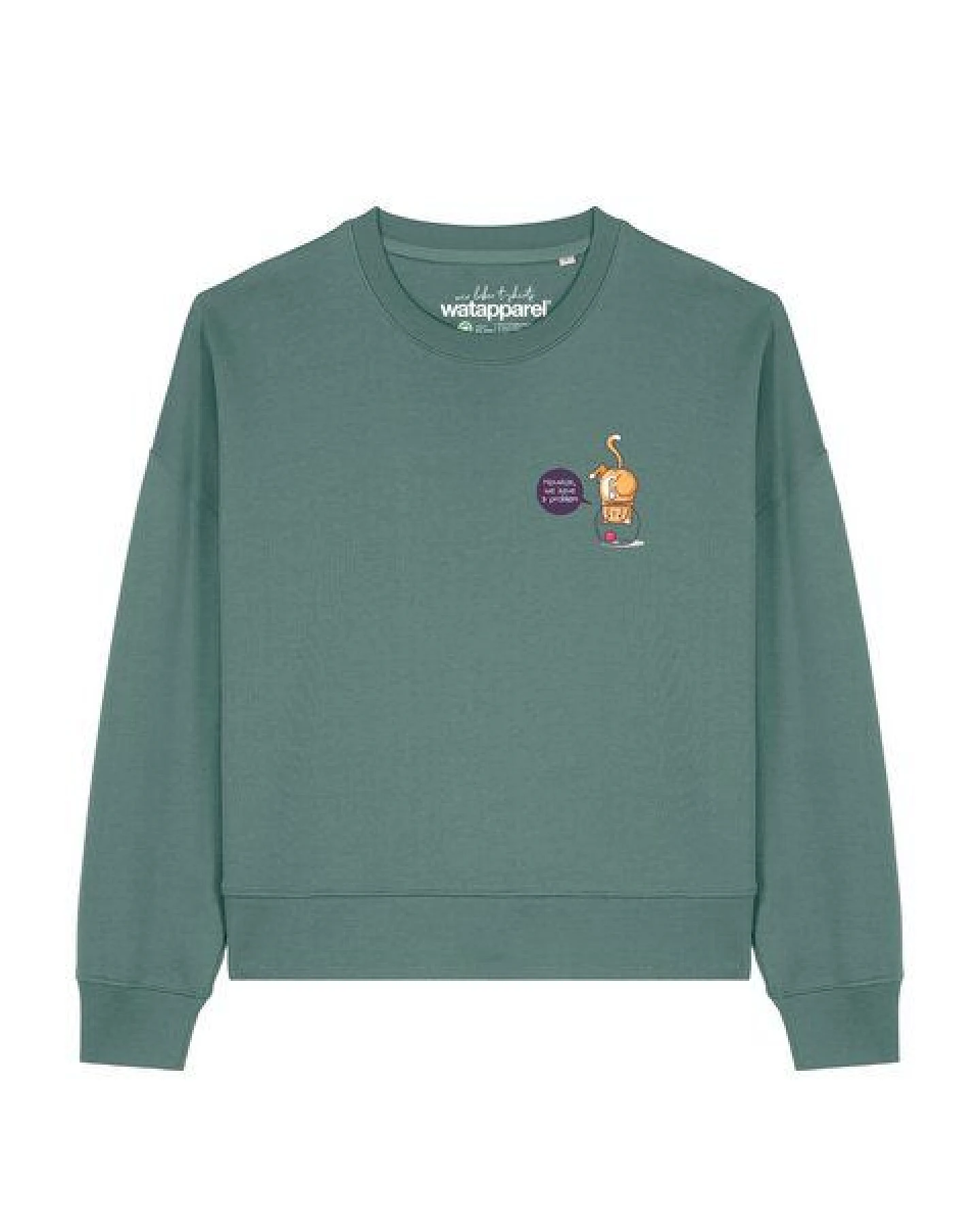 watapparel Sweatshirt Frauen Funny Cat – Ansicht 2