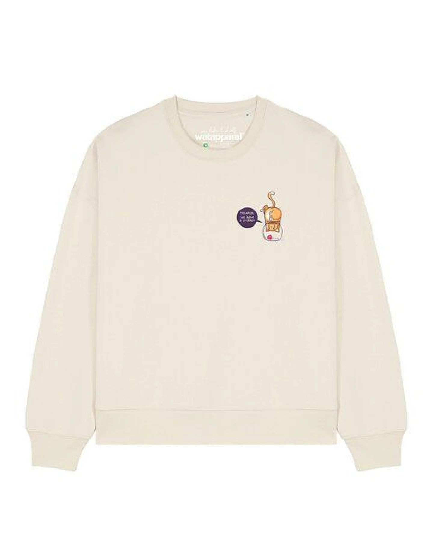 watapparel Sweatshirt Frauen Funny Cat – Ansicht 2