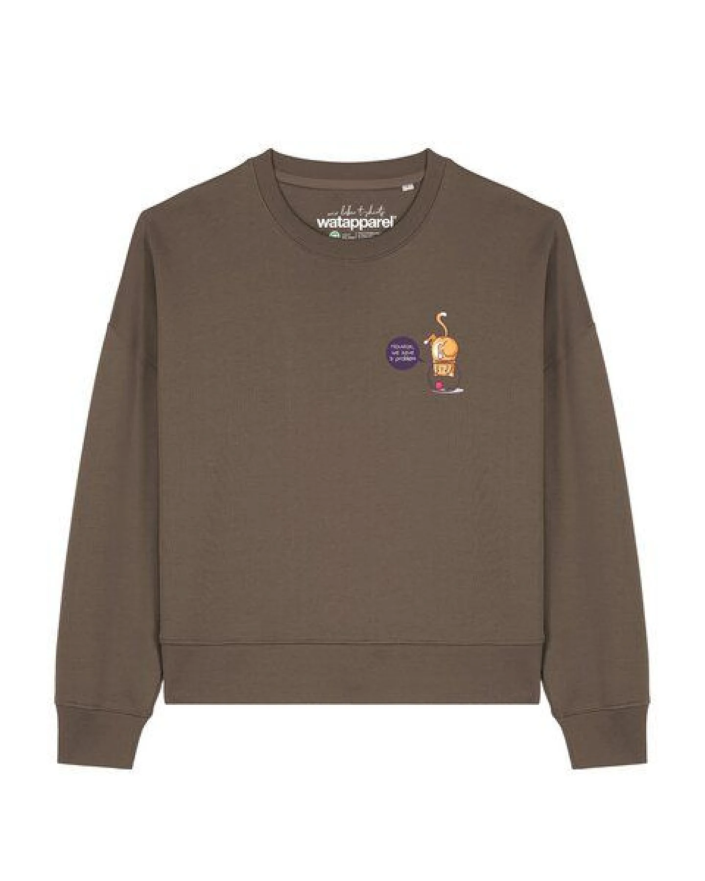 watapparel Sweatshirt Frauen Funny Cat – Ansicht 2