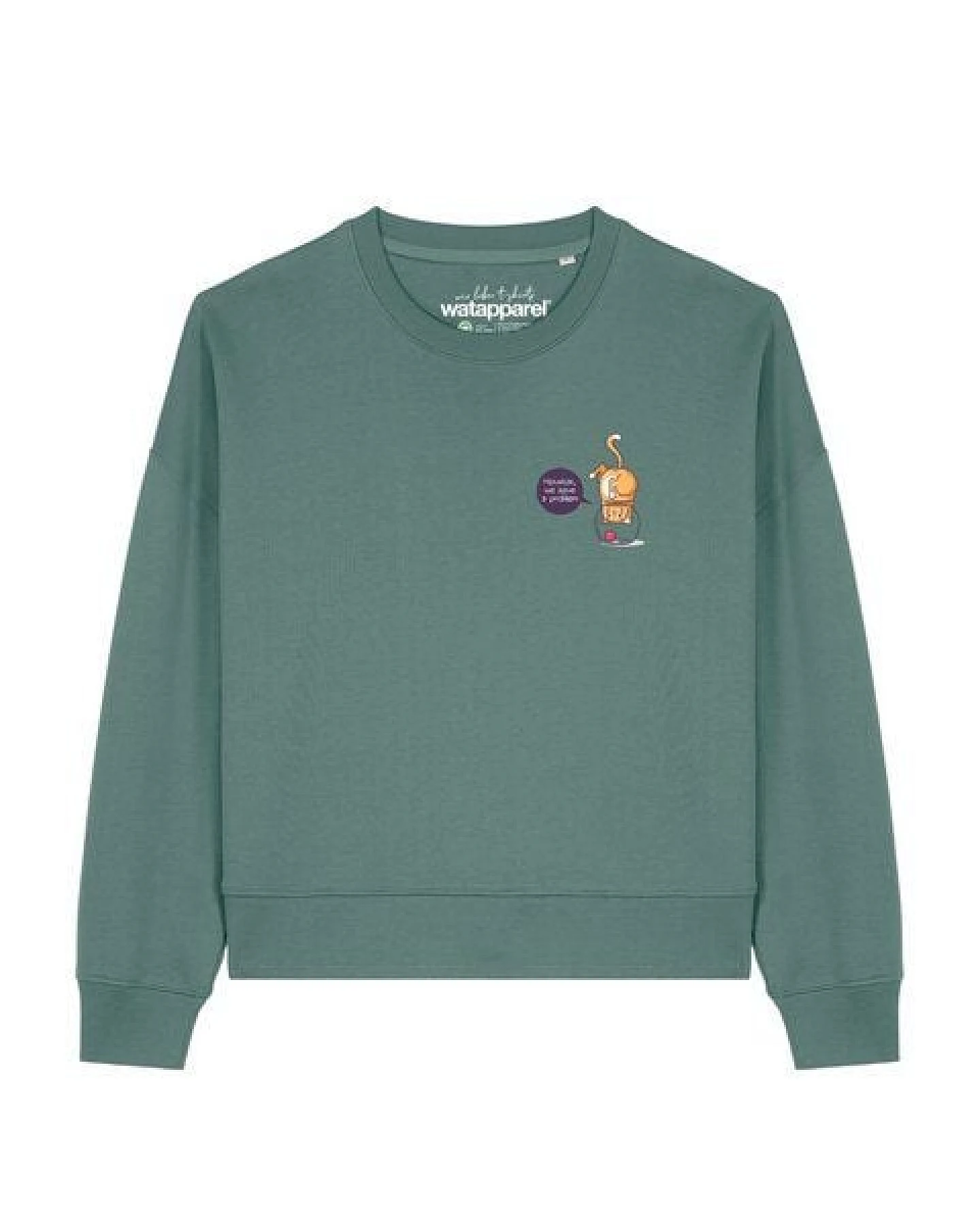 watapparel Sweatshirt Frauen Funny Cat – Ansicht 2