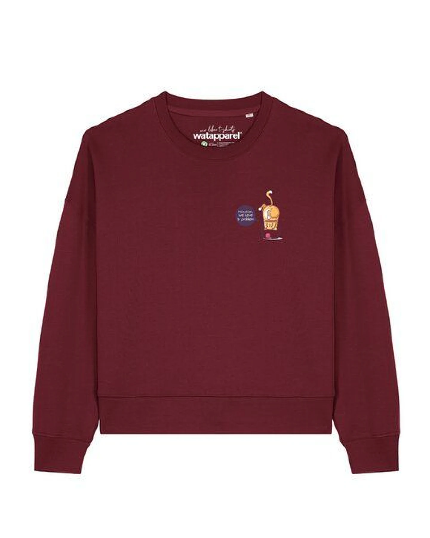 watapparel Sweatshirt Frauen Funny Cat – Ansicht 2
