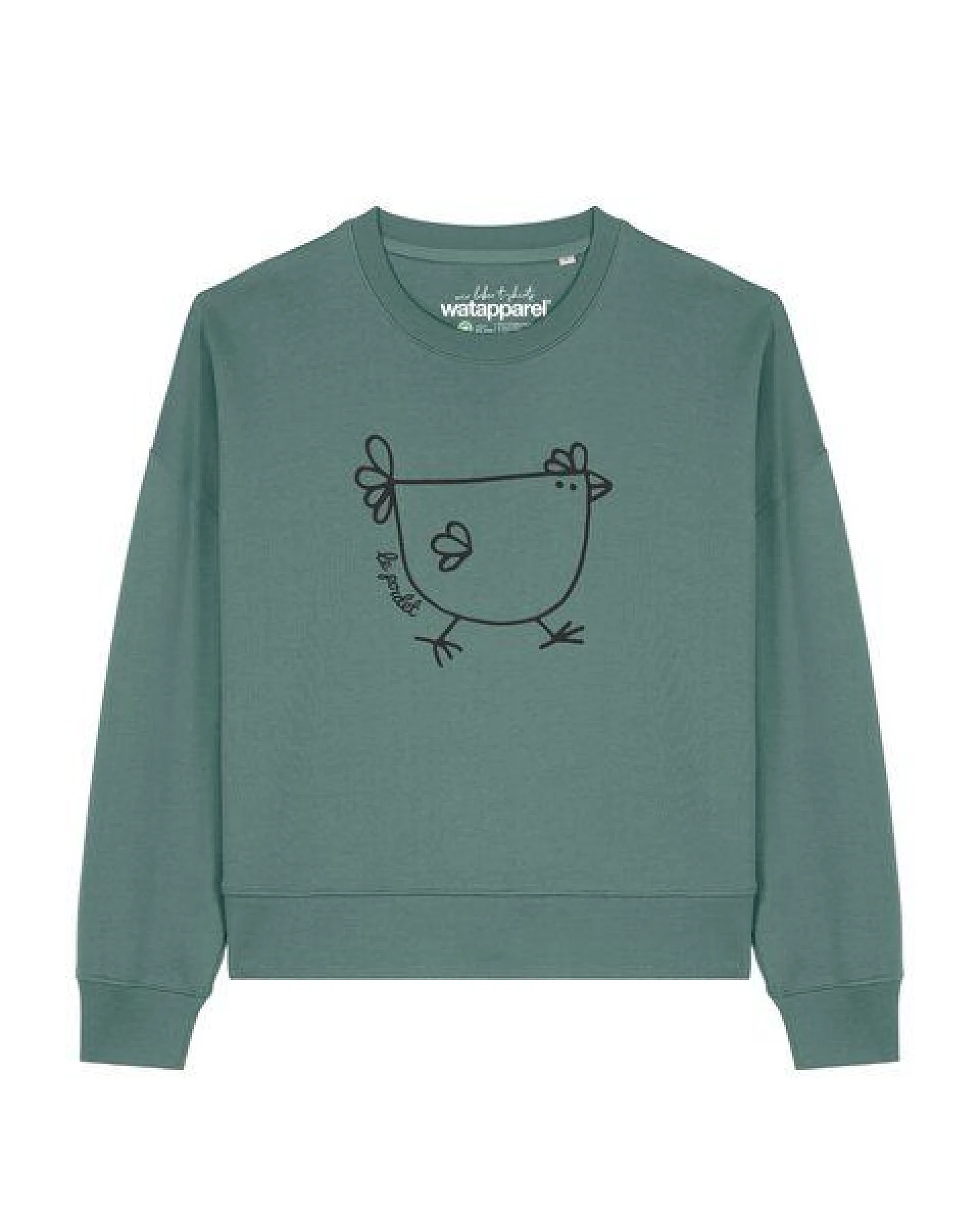 watapparel Sweatshirt Frauen Le poulet – Ansicht 2