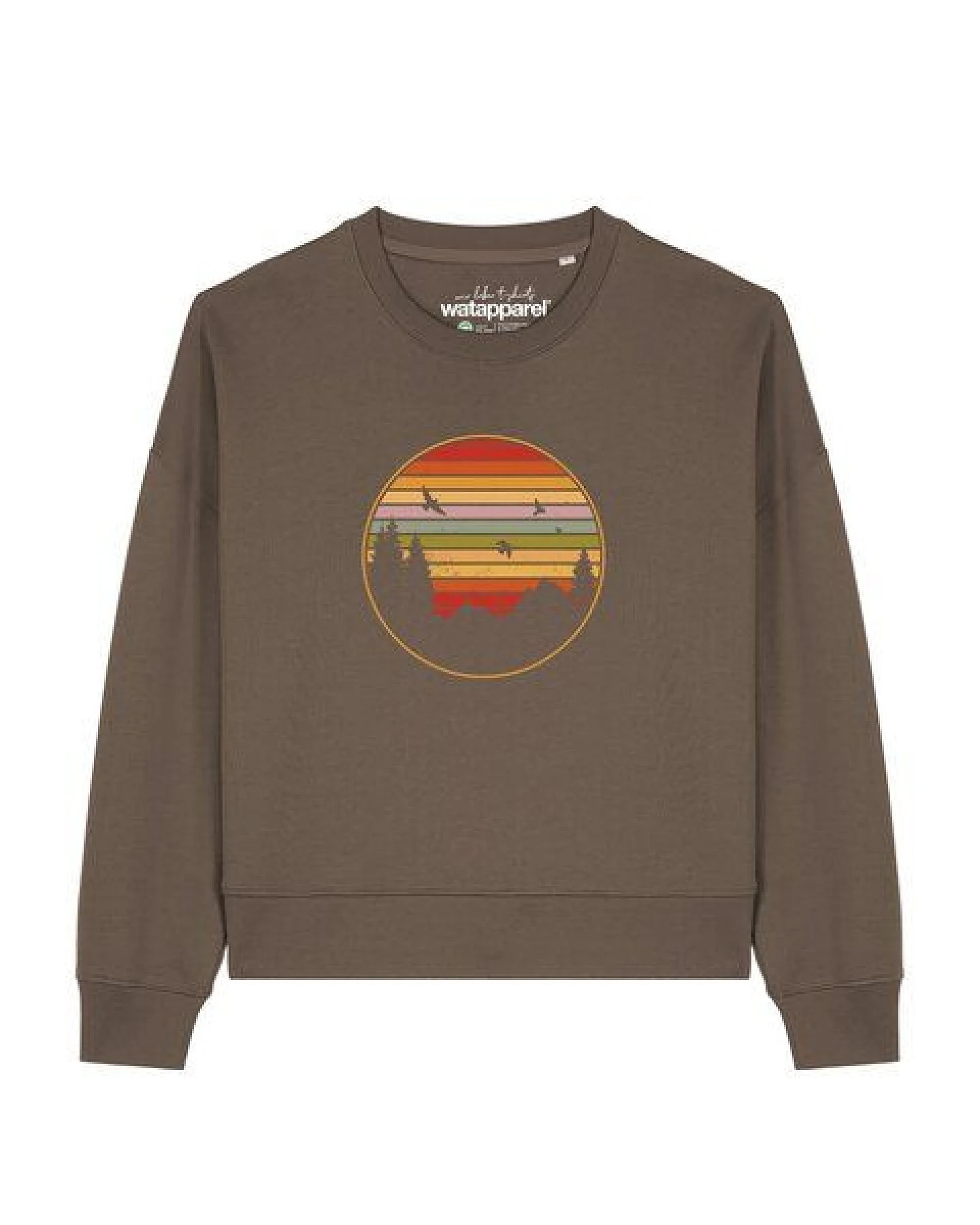 watapparel Sweatshirt Frauen Sunset Berge & Tannen – Ansicht 2