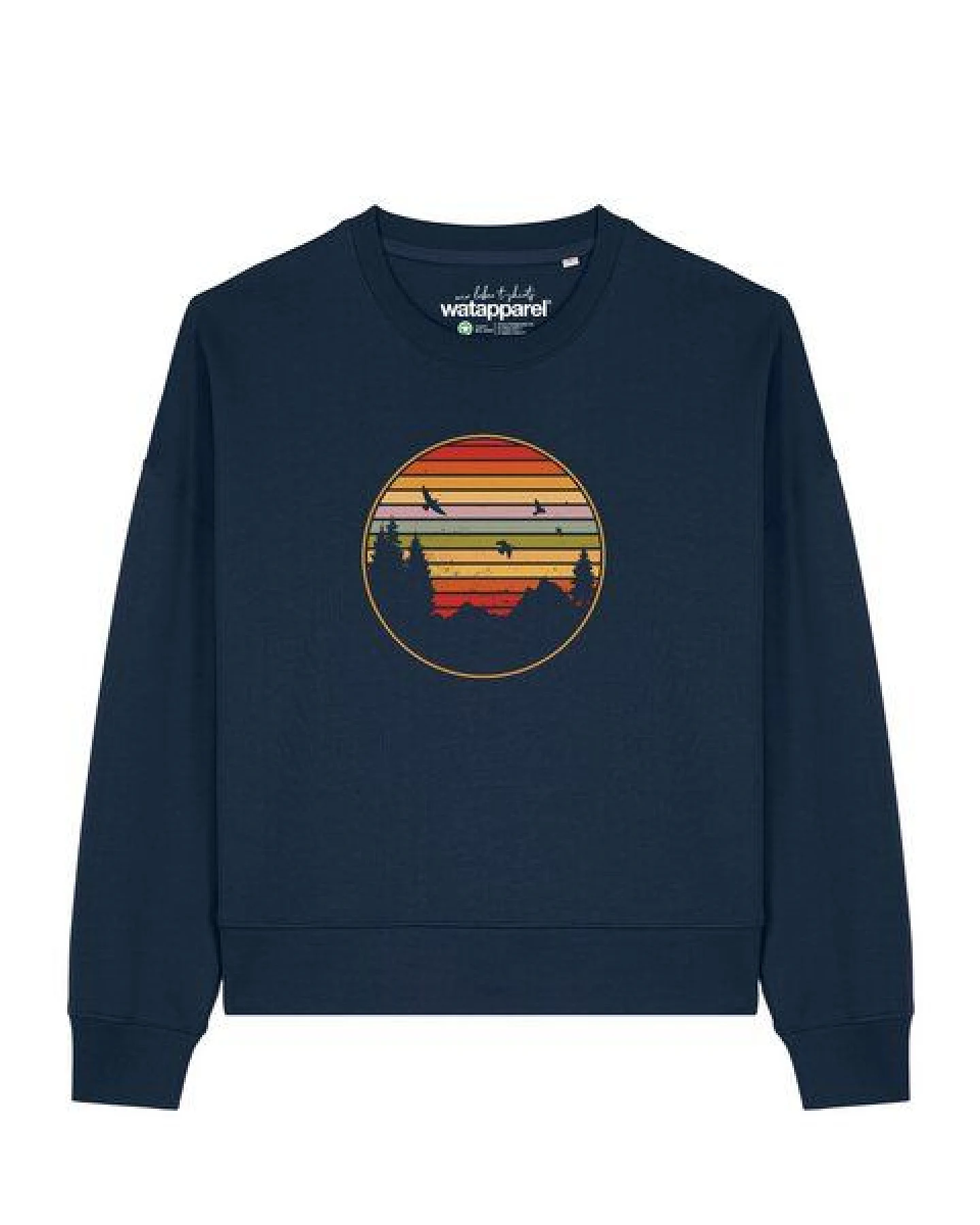 watapparel Sweatshirt Frauen Sunset Berge & Tannen – Ansicht 2