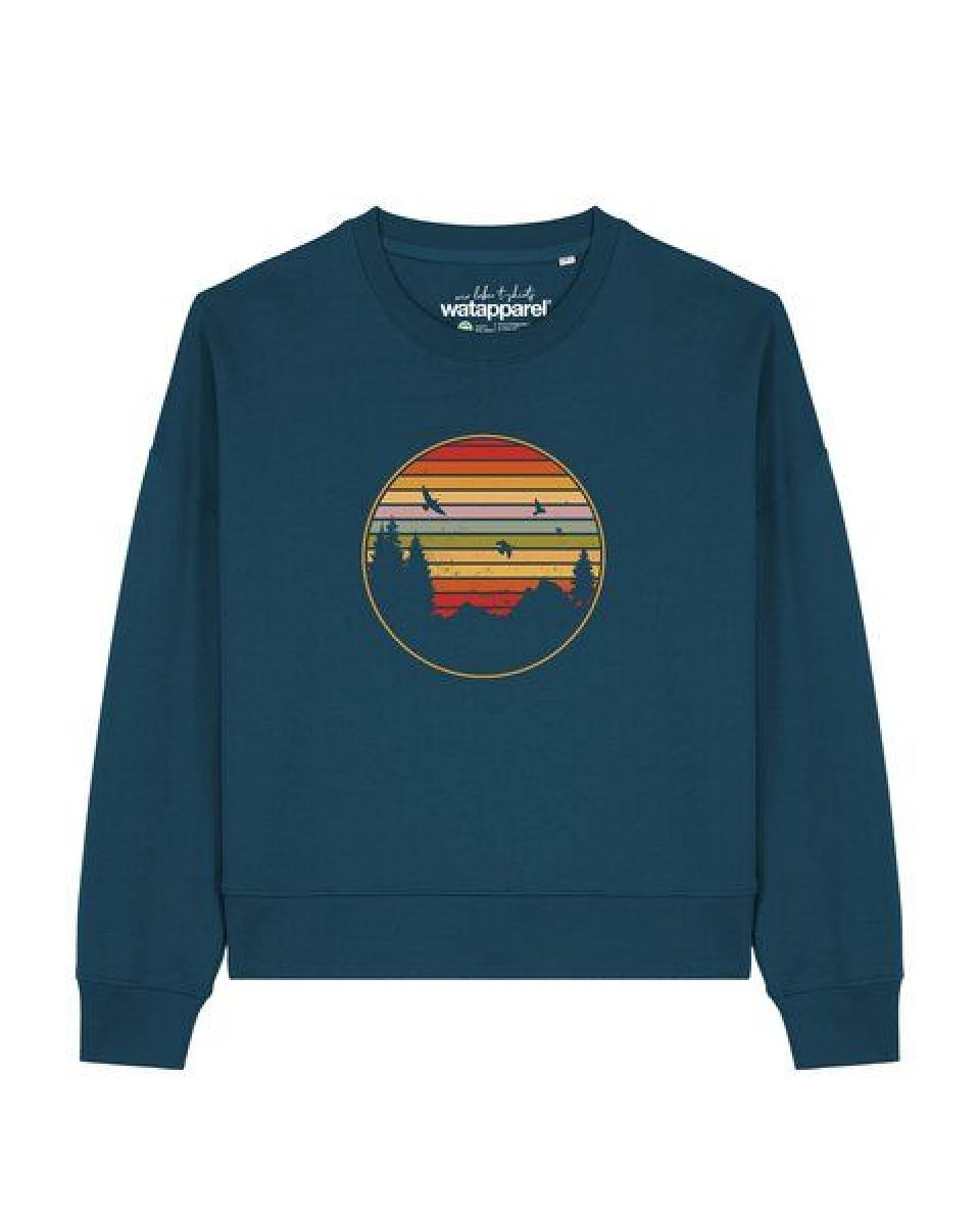 watapparel Sweatshirt Frauen Sunset Berge & Tannen – Ansicht 2
