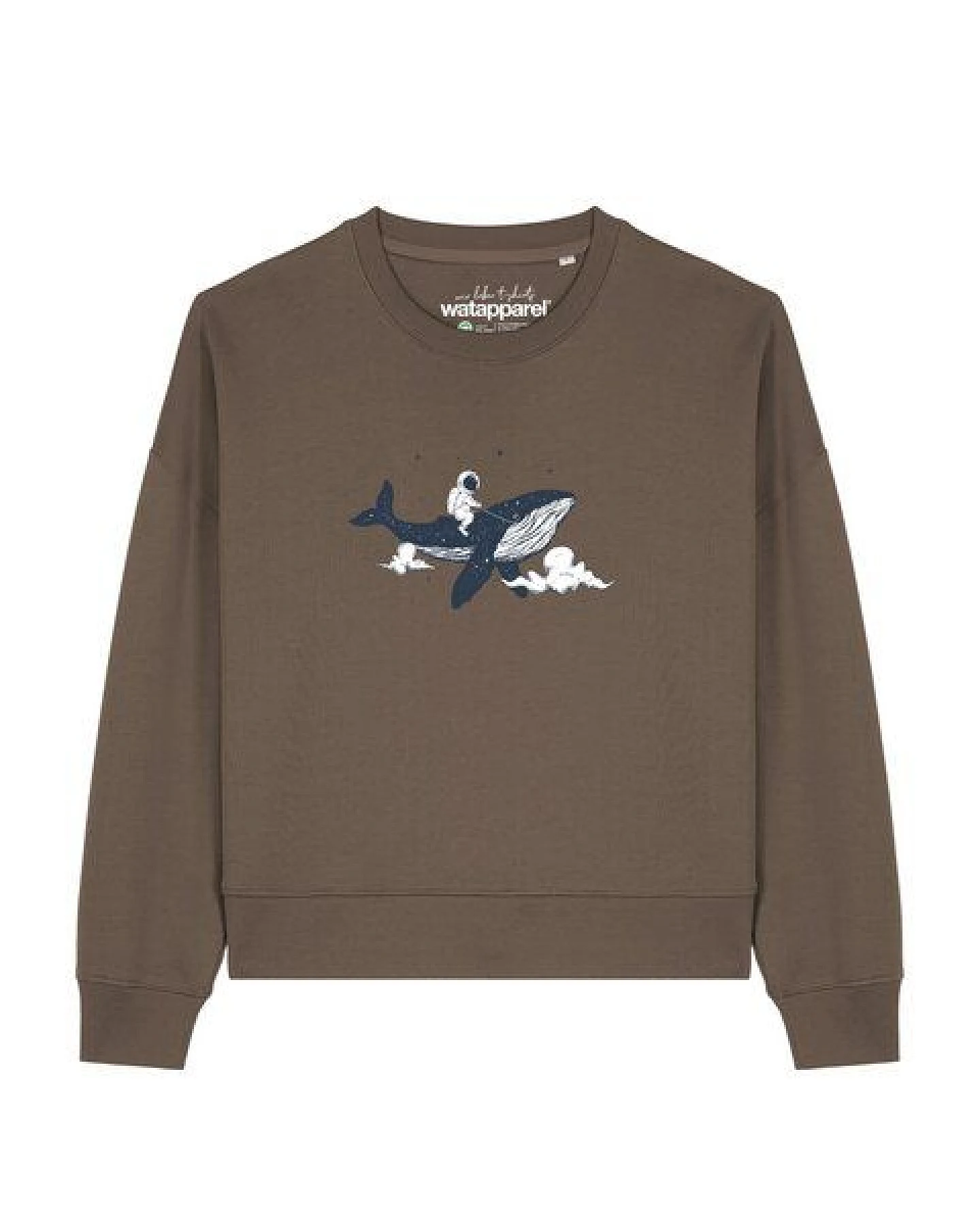 watapparel Sweatshirt Frauen Spacewhale – Ansicht 2