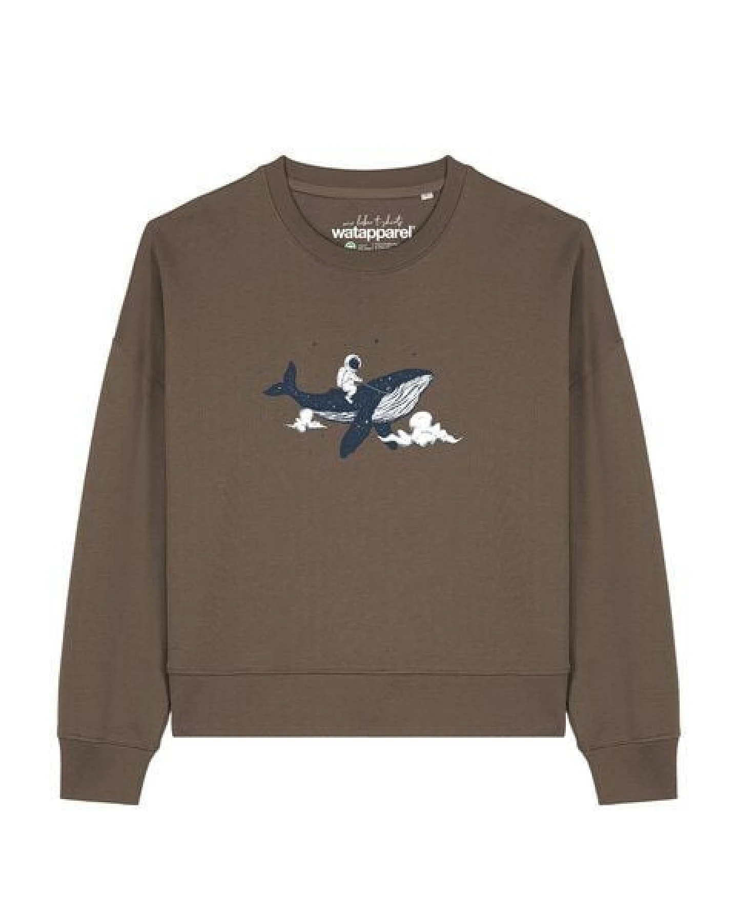 watapparel Sweatshirt Frauen Spacewhale – Ansicht 2