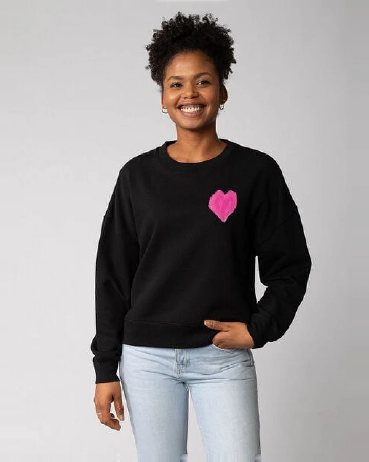 watapparel Sweatshirt Frauen Pink Heart