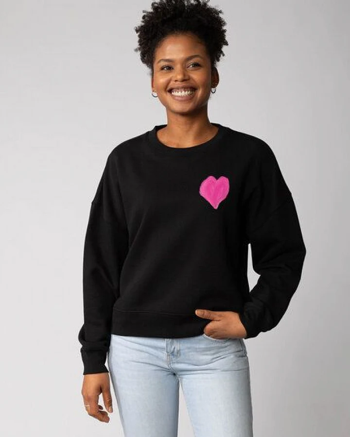 watapparel Sweatshirt Frauen Pink Heart