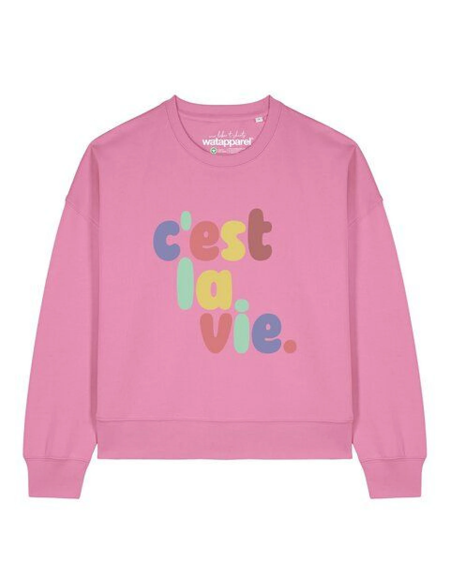 watapparel Sweatshirt Frauen c'est la vie – Ansicht 2