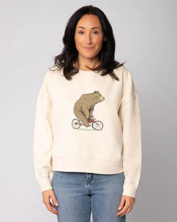 watapparel Sweatshirt Frauen Fahrradbär