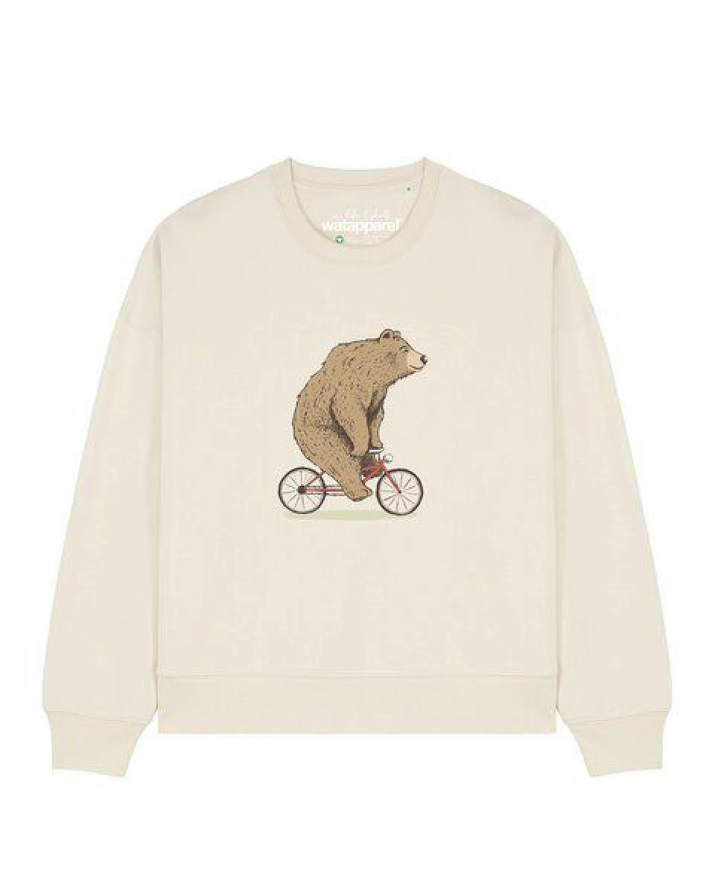 watapparel Sweatshirt Frauen Fahrradbär – Ansicht 2