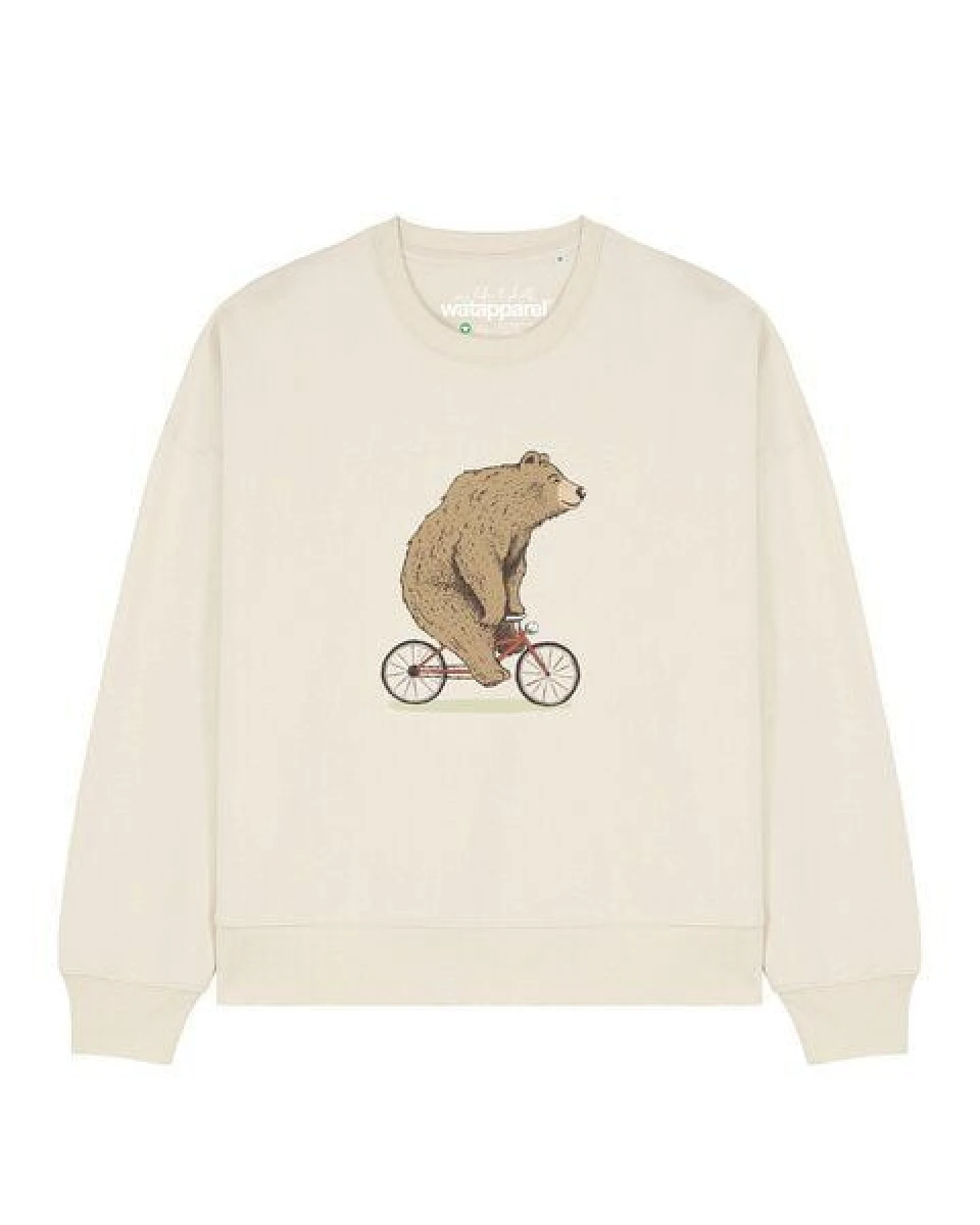 watapparel Sweatshirt Frauen Fahrradbär – Ansicht 2