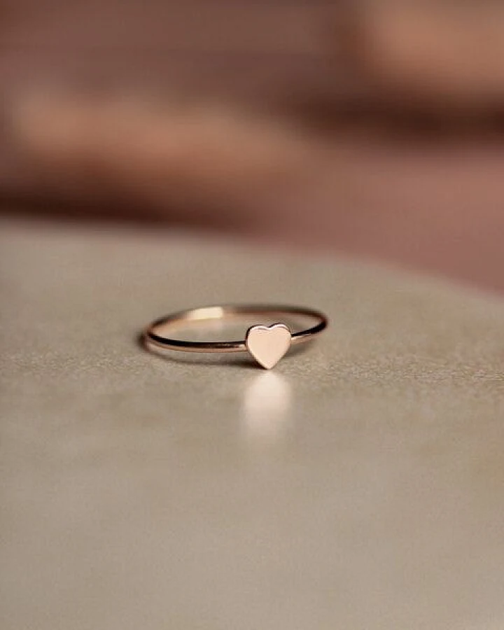 lille mus Ring 'Herz' 925 Silber / vergoldet