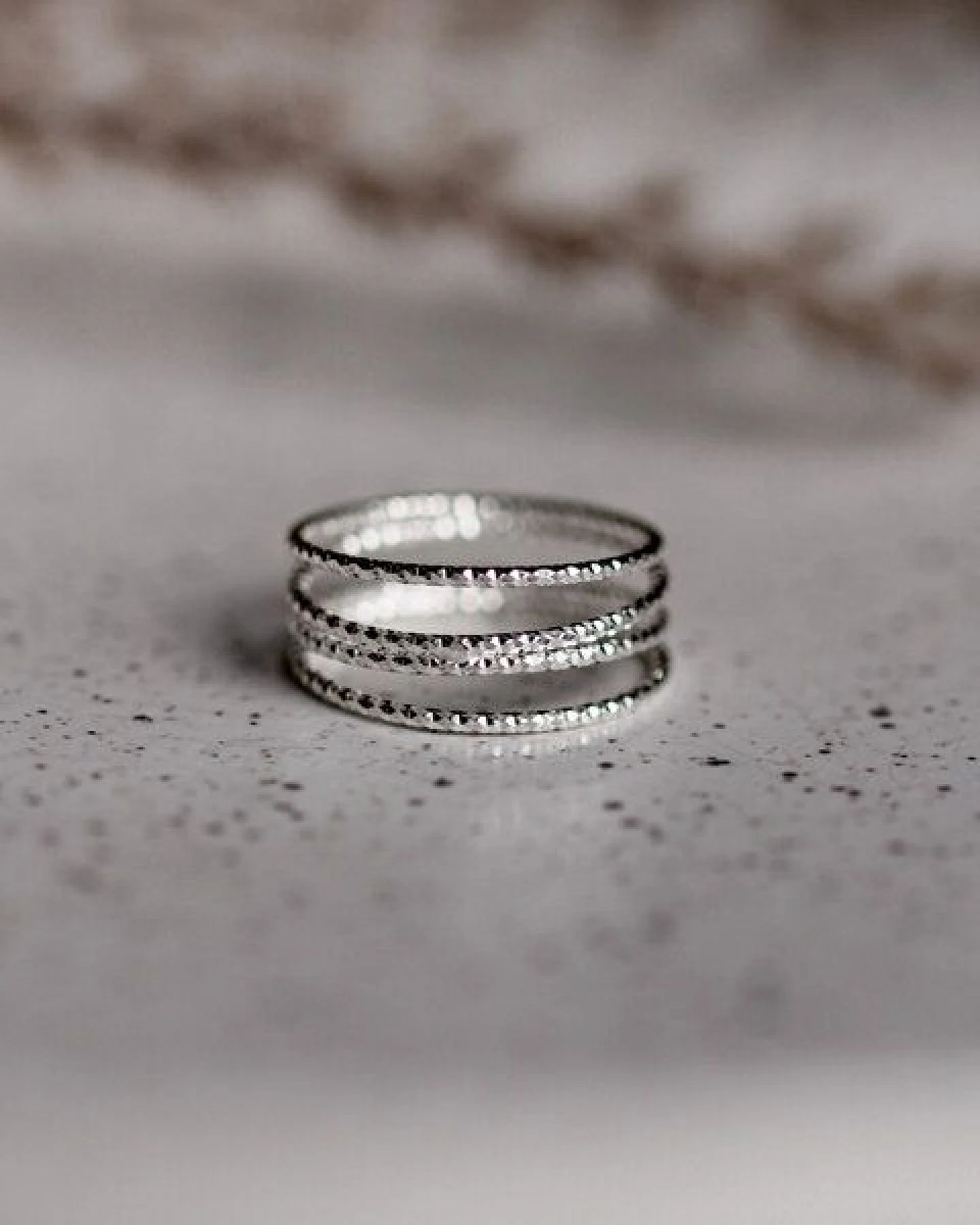 lille mus Ring 'Loop Glitzer' 925 Silber / vergoldet – Ansicht 2