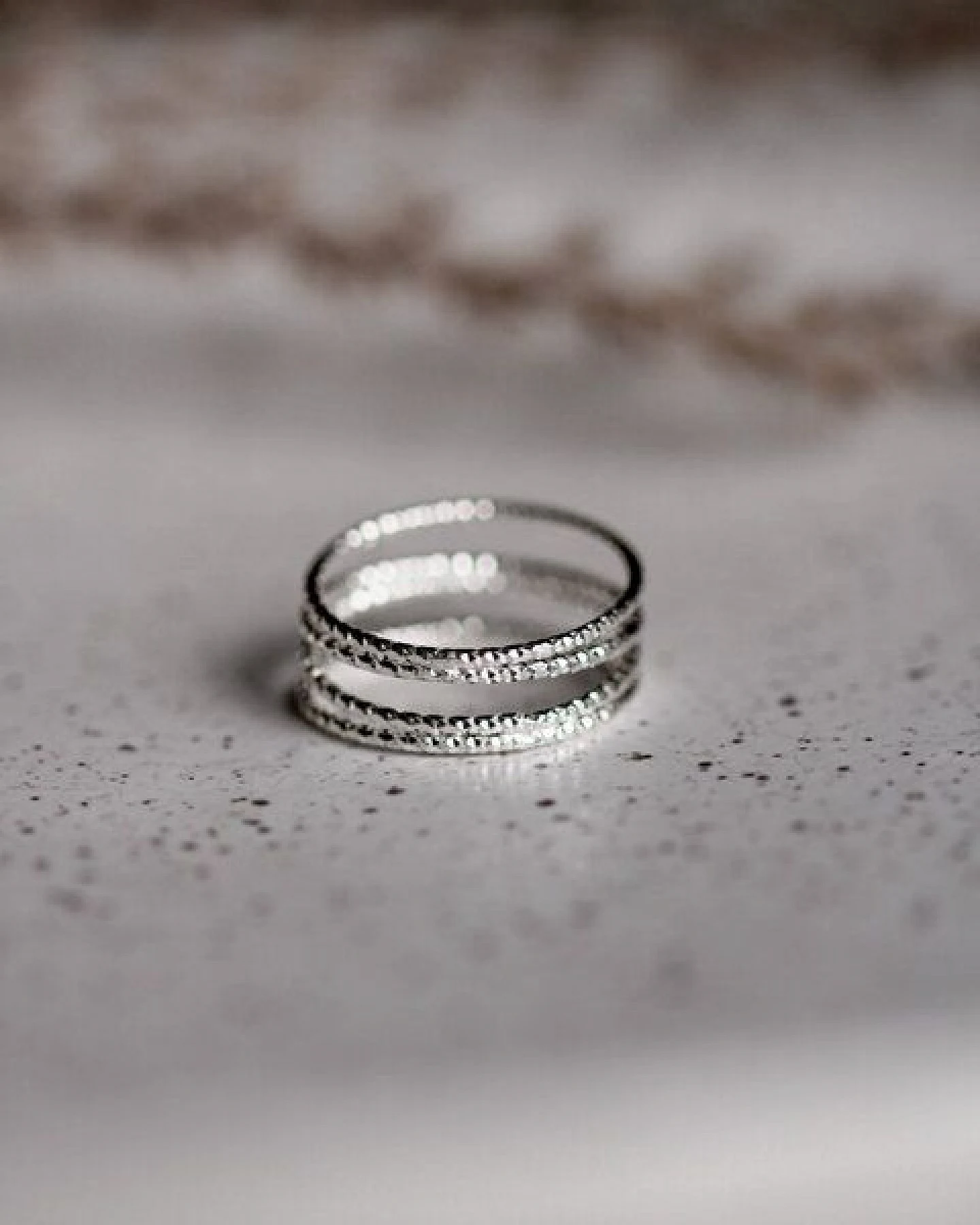 lille mus Ring 'Loop Glitzer' 925 Silber / vergoldet – Ansicht 3