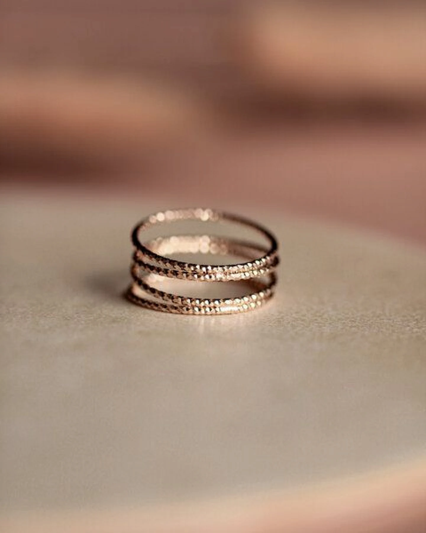 lille mus Ring 'Loop Glitzer' 925 Silber / vergoldet – Ansicht 3