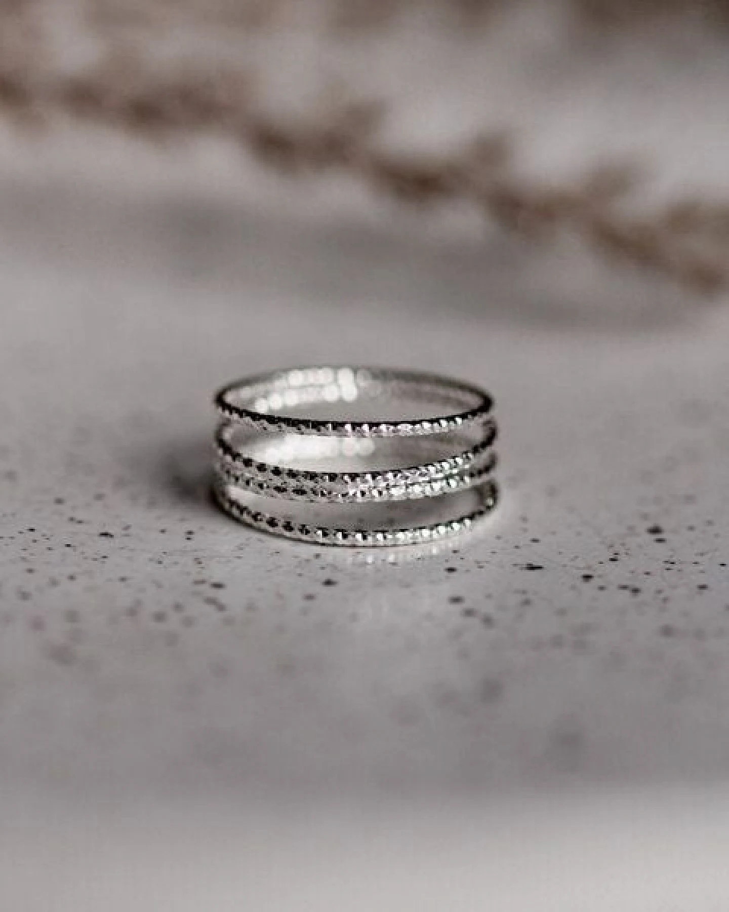 lille mus Ring 'Loop Glitzer' 925 Silber / vergoldet – Ansicht 2