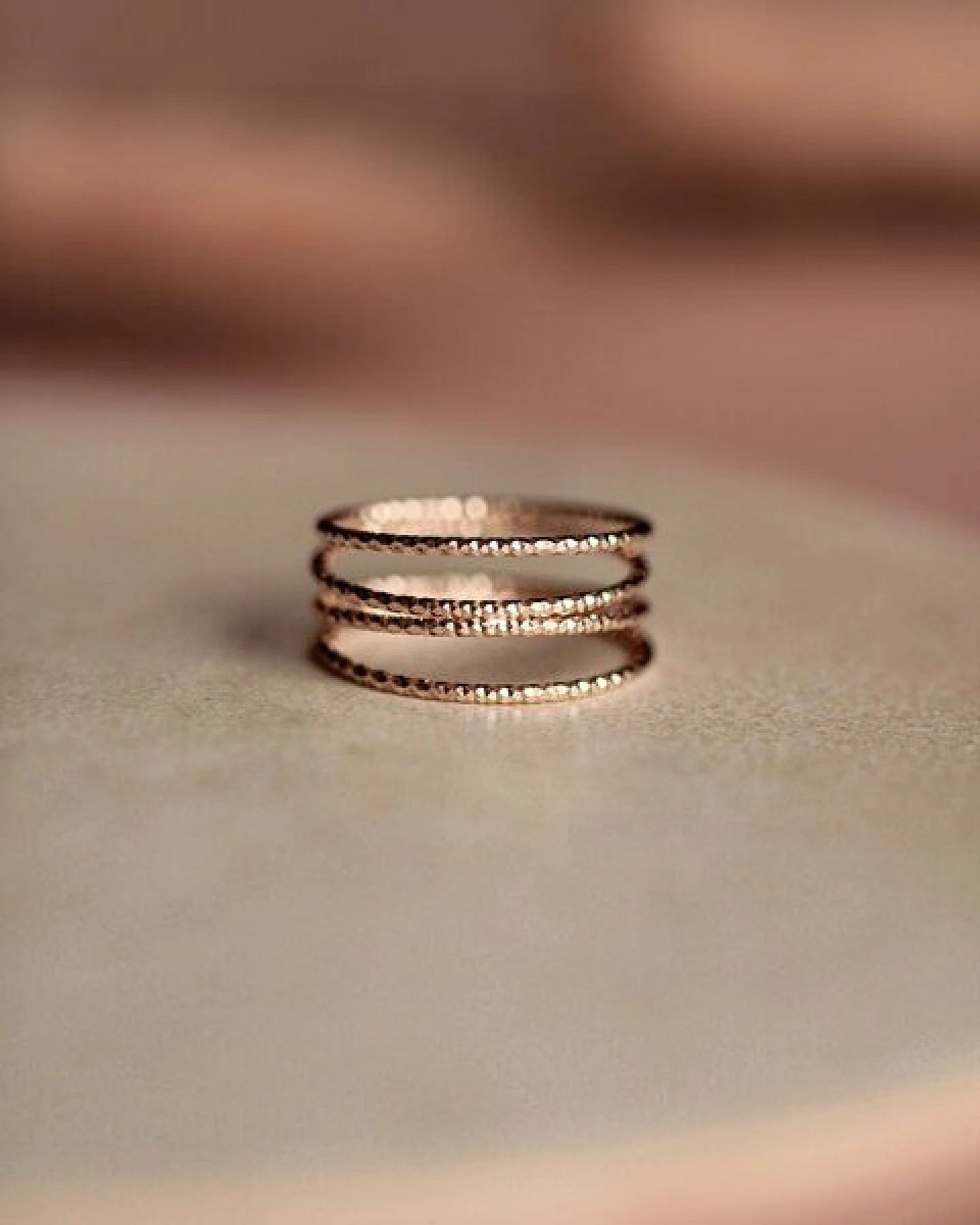 lille mus Ring 'Loop Glitzer' 925 Silber / vergoldet – Ansicht 2