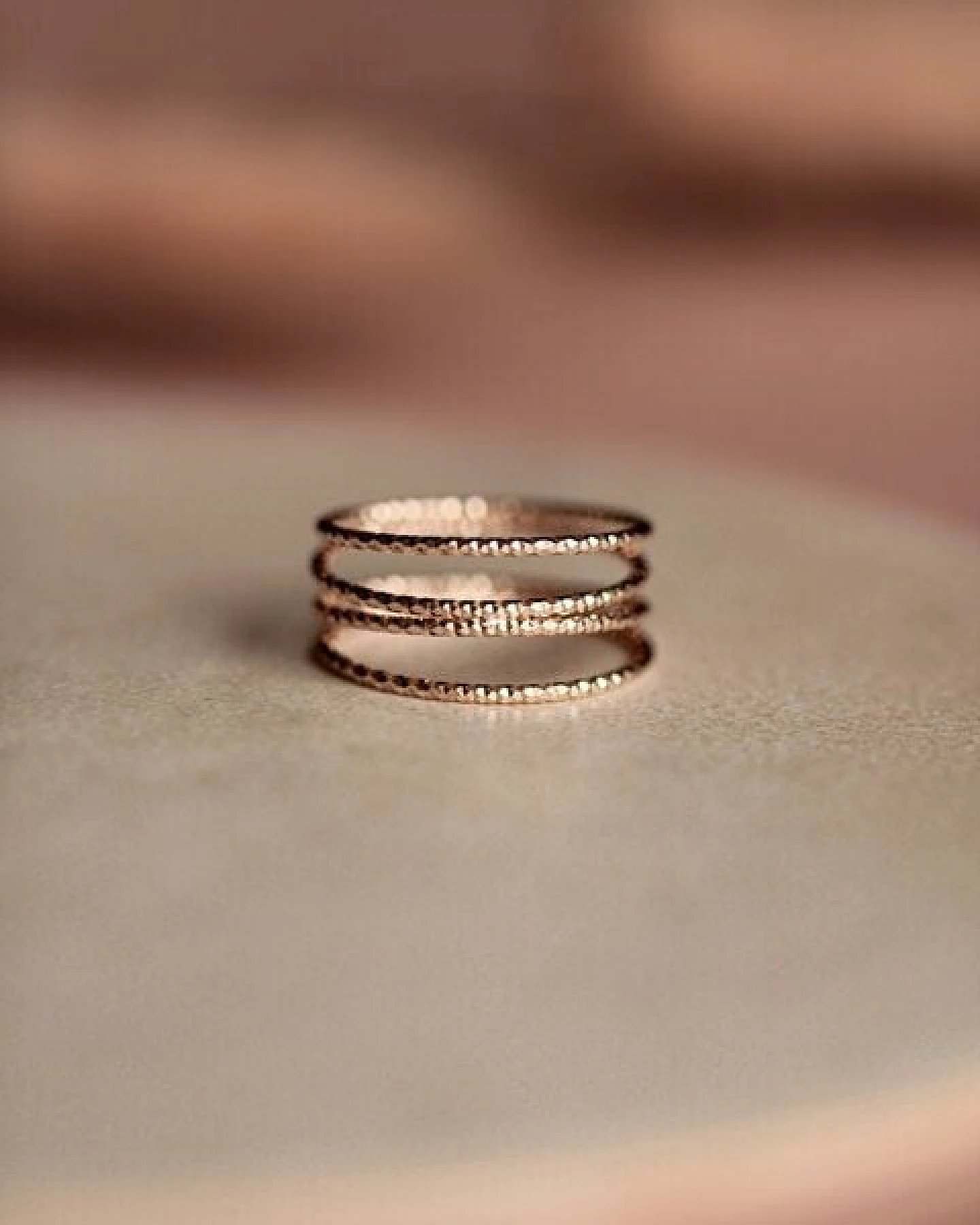 lille mus Ring 'Loop Glitzer' 925 Silber / vergoldet – Ansicht 2