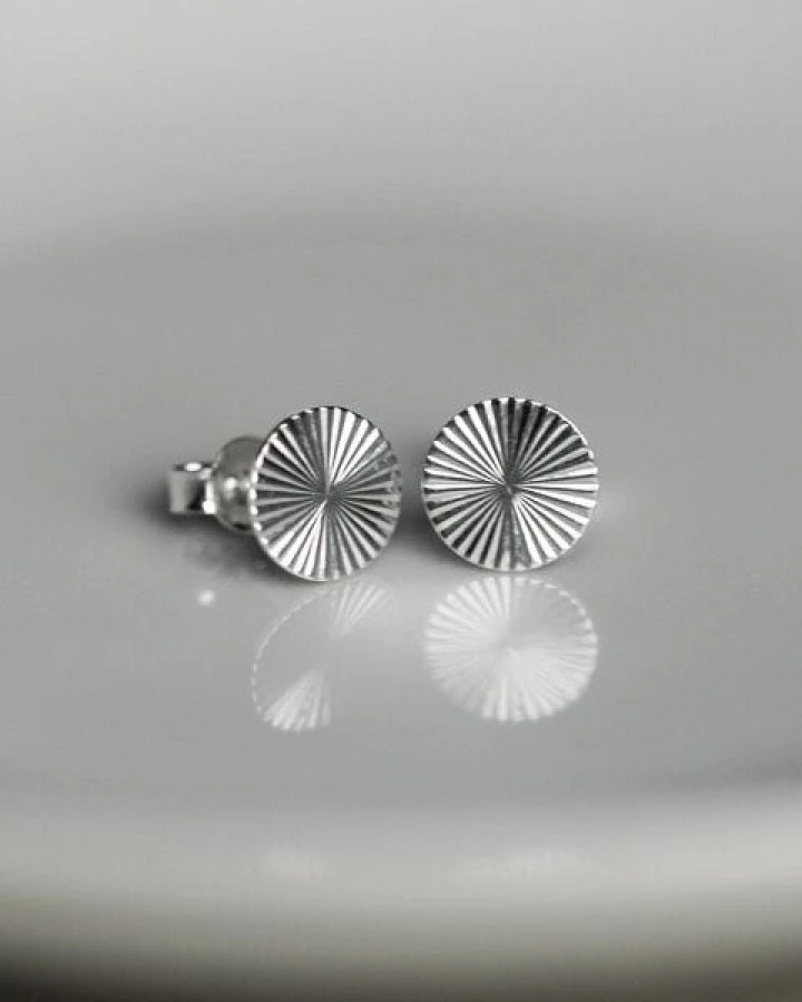 lille mus Ohrstecker 'Sonne' 925 Silber / vergoldet