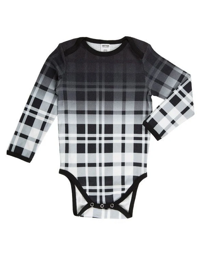 VATTER Baby Body "Naughty Nic" Schwarz/Weiß Faded