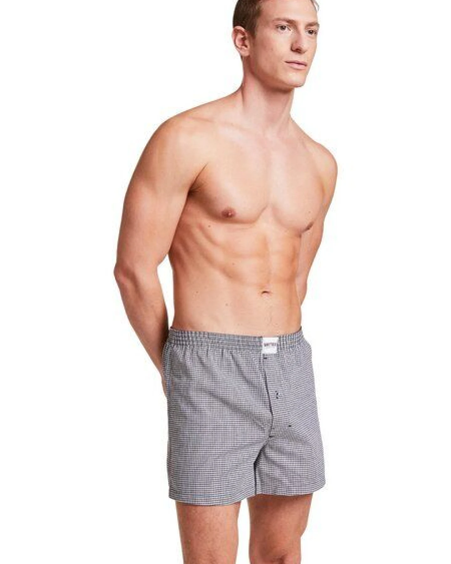 VATTER Boxer Short "Loose Larry" Schwarz/Weiß Kariert – Ansicht 2