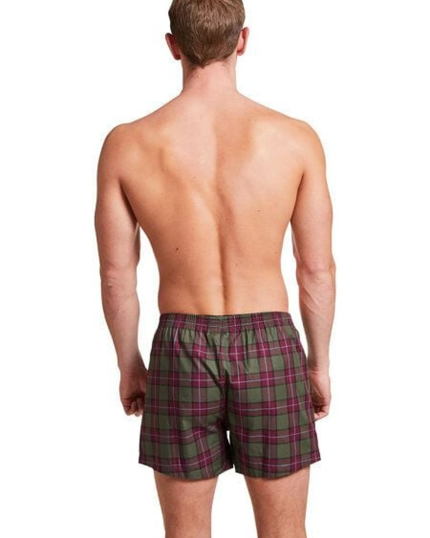 VATTER Boxer Short "Loose Larry" Rot/Grün Kariert – Ansicht 4