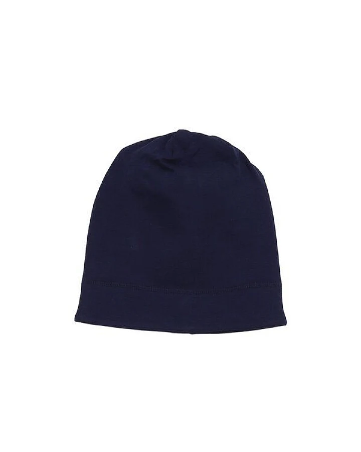 Kinder Beanie GOTS zertifiziert Bio-Baumwolle, Dunkelblau, Walkiddy