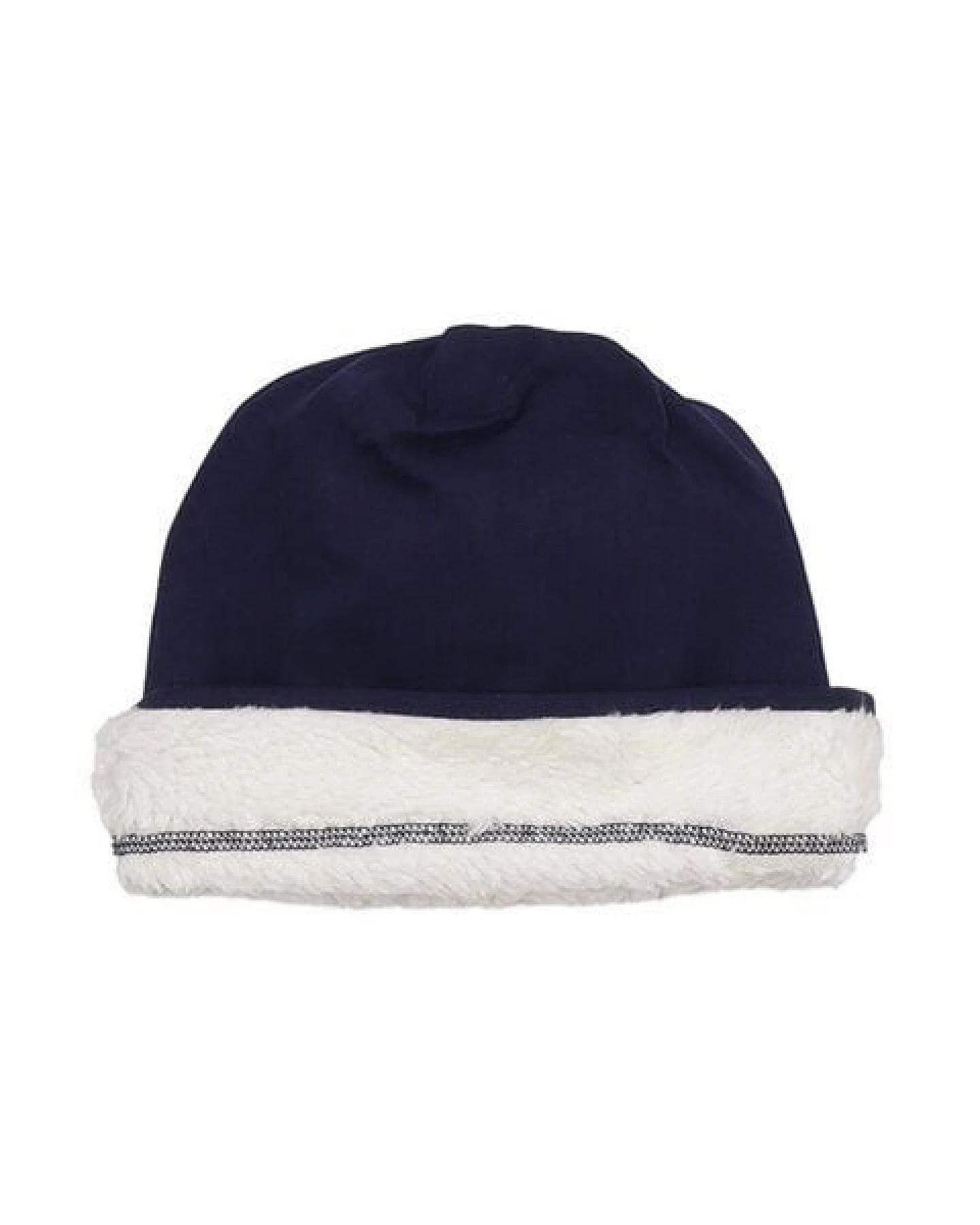 Kinder Beanie GOTS zertifiziert Bio-Baumwolle, Dunkelblau, Walkiddy – Ansicht 3